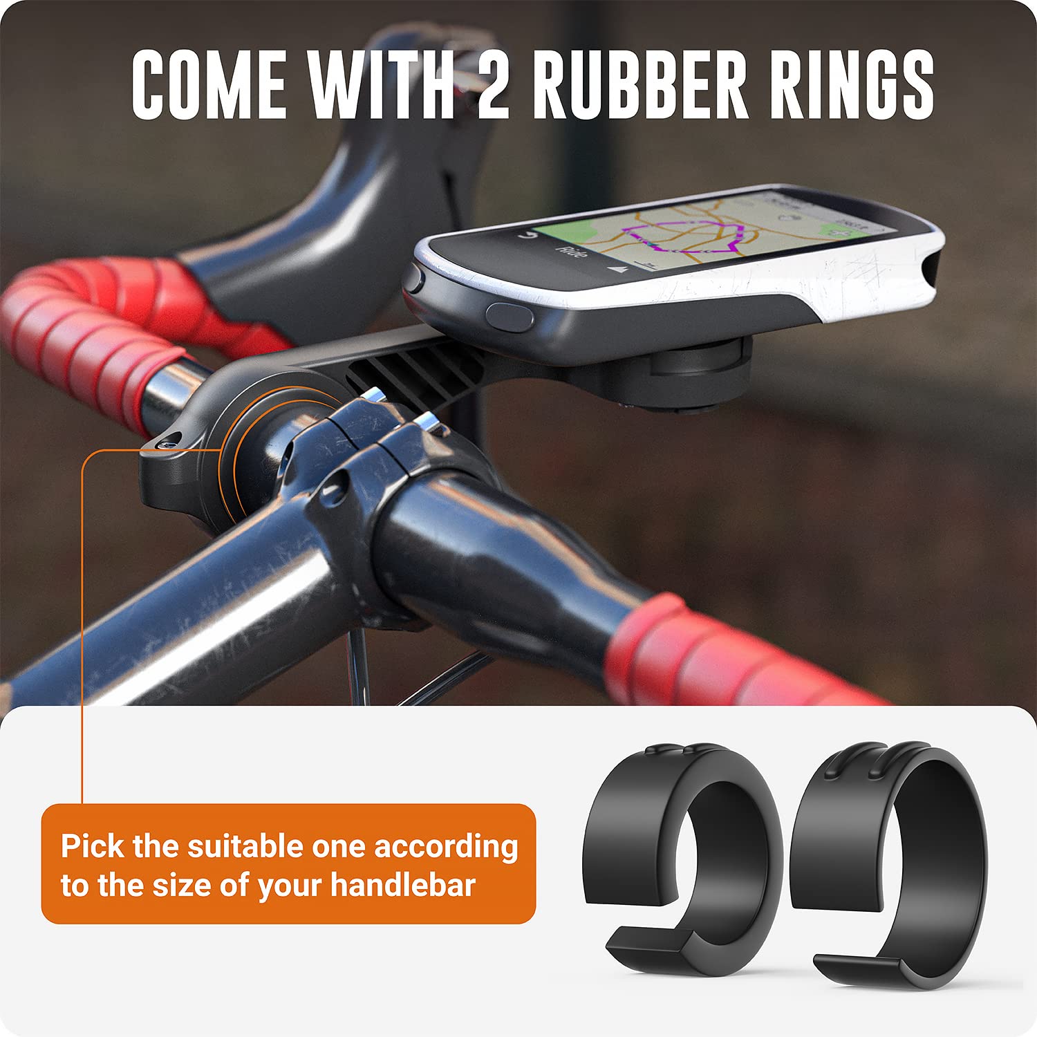 Tusita Flush Out Front Mount Compatible With Garmin Edge Gps Bike Computer, Xoss G/G+, Quarter Turn To Friction Flange Mount Ada