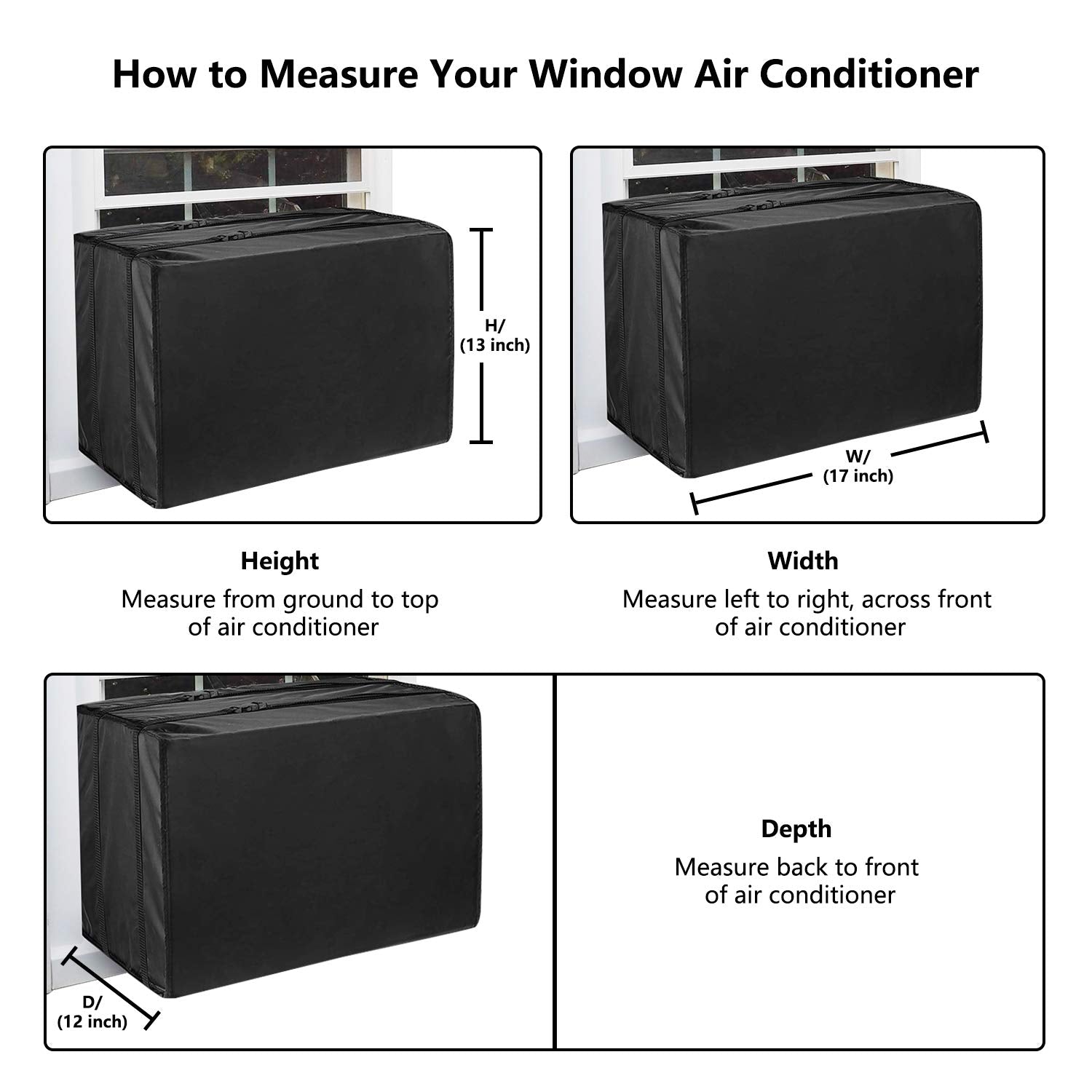 Aozzy Air Conditioner Covers For Window Units Ac Cover For Outside Unit Winter Outdoor Heavy Duty Waterproof Insulation Defender