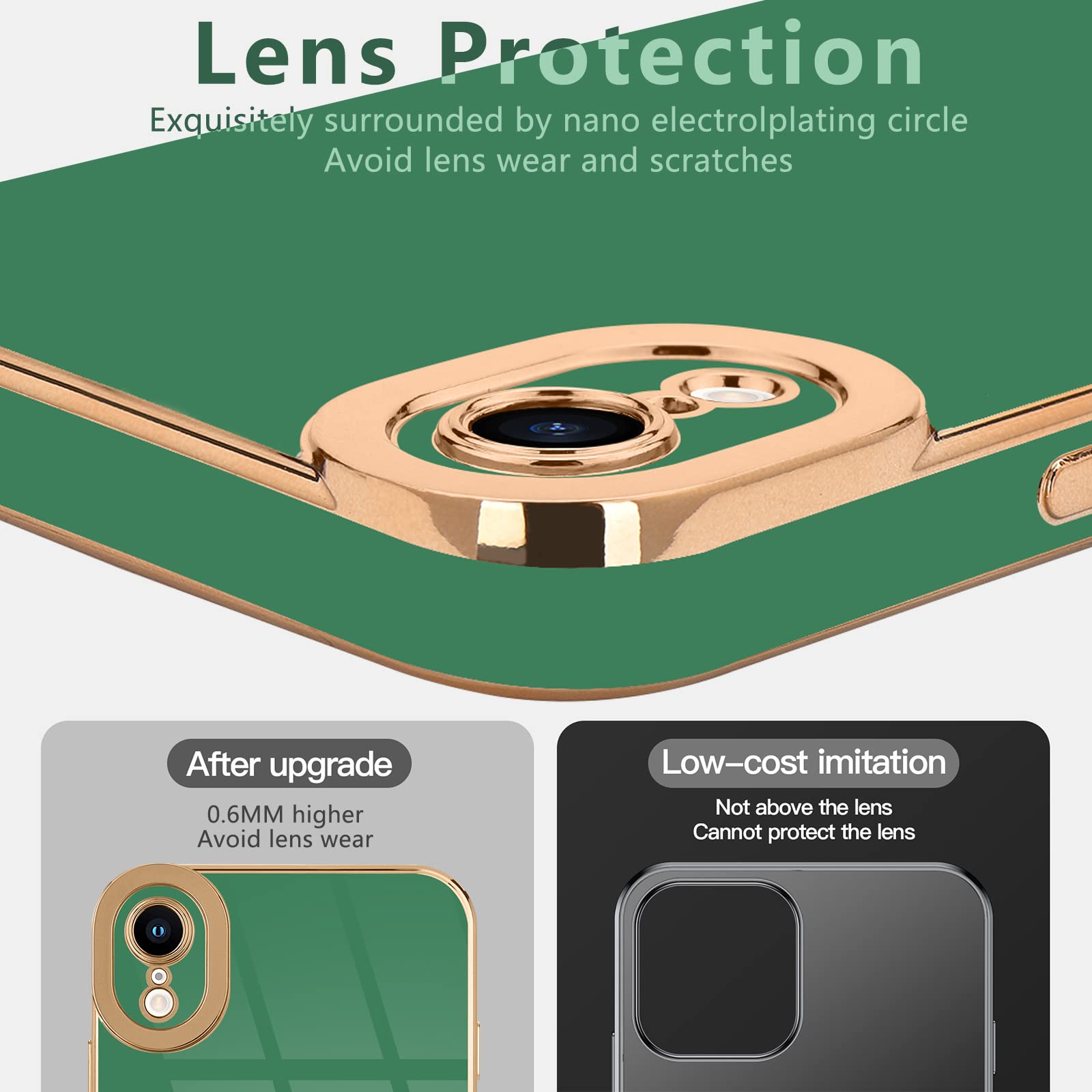 Lafunda For Iphone Xr Case, Cute Slim Soft Silicone Shockproof Phone Cover For Women Girls Anti Scratch Camera Protective Luxury