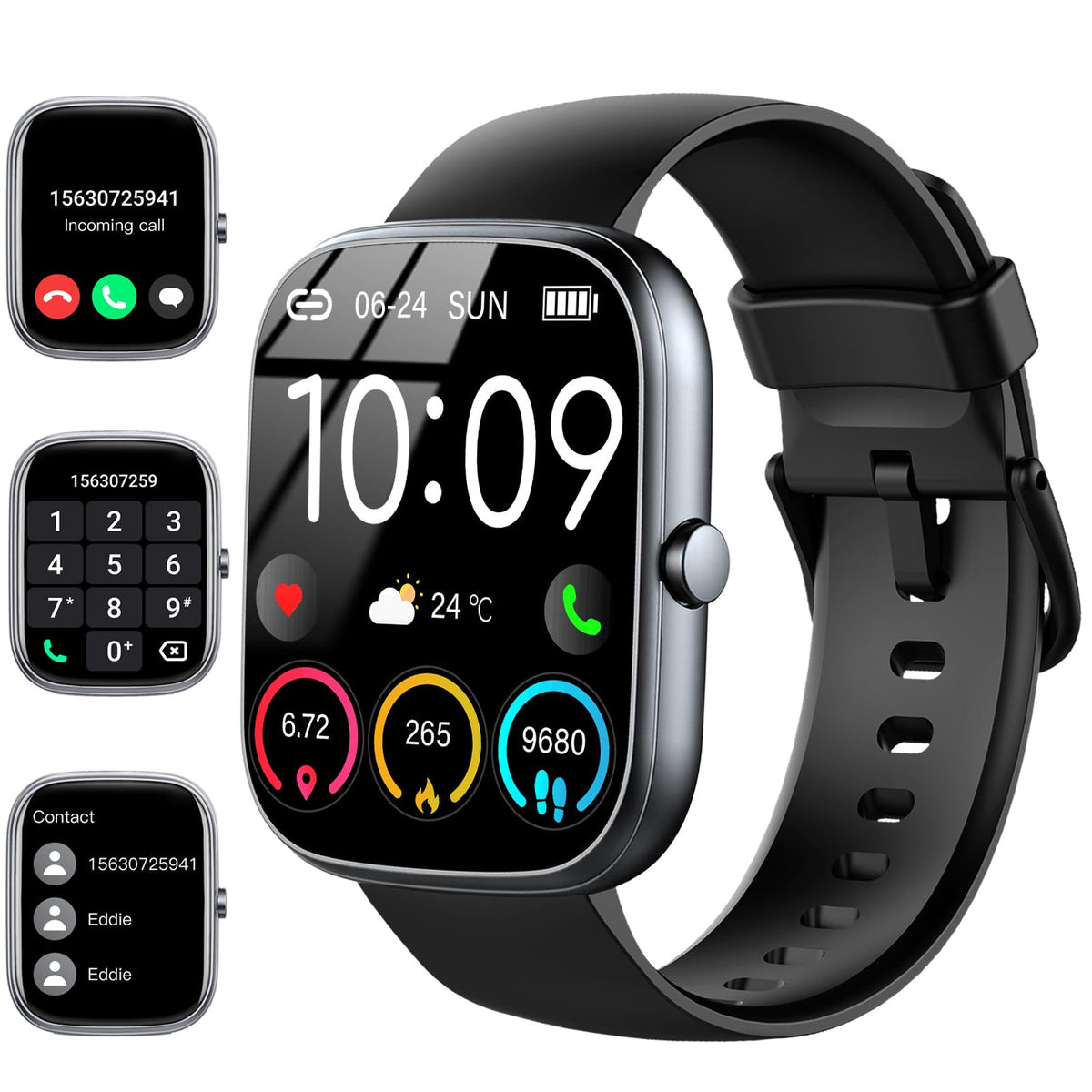 Smart Watch (Answer/Make Call), 2025 Hd 1.91 '' Smartwatch For Men Women, 112+ Sports Modes Fitness Activity Tracker, Calories/H