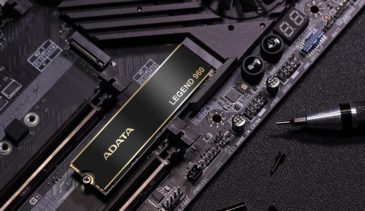 Adata Legend 960 1Tb Pcie Gen4 X4 Nvme 1.4 M.2 Internal Gaming Ssd Up To 7,400 Mb/S (Aleg 960 1Tcs)