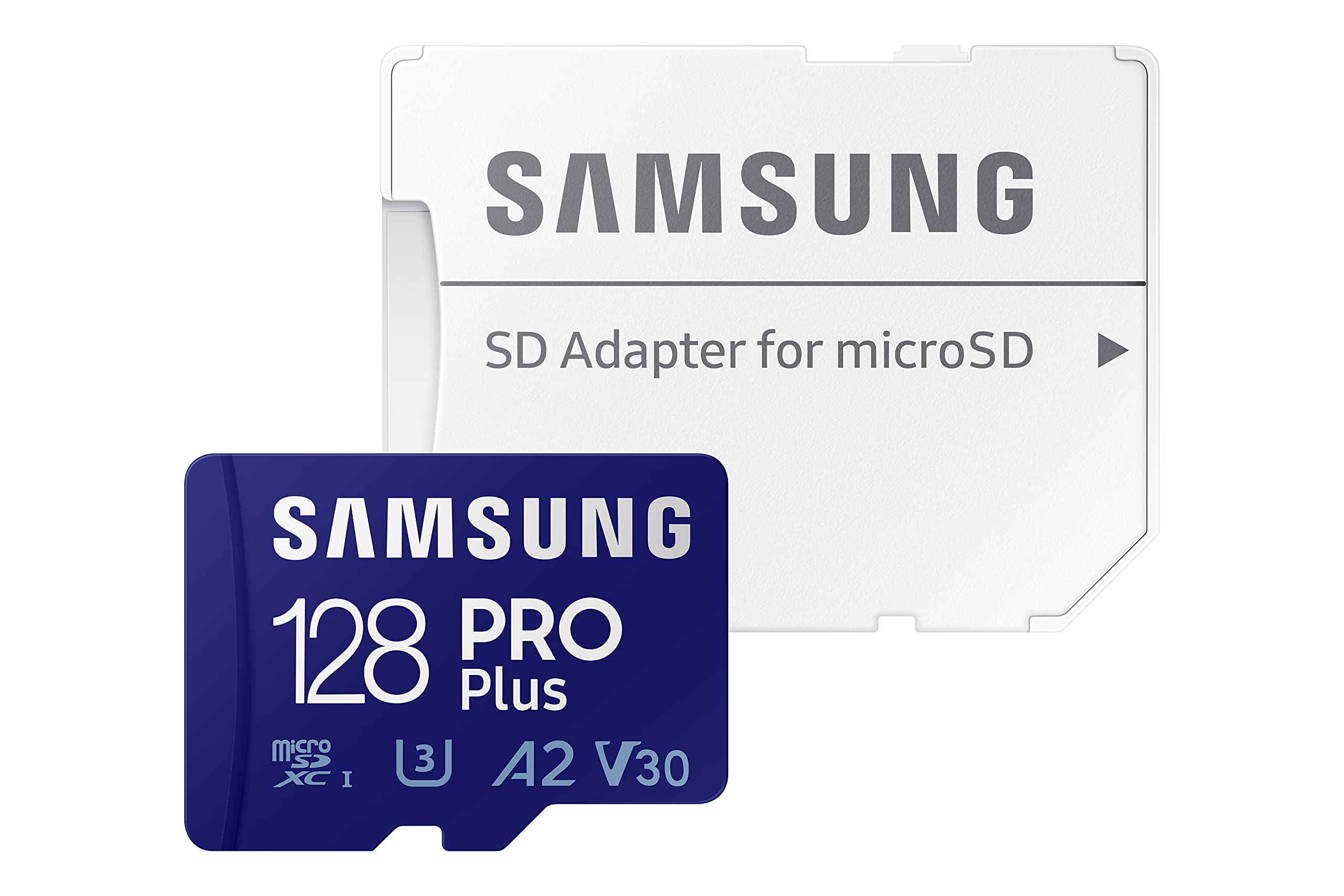 Samsung Pro Plus + Adapter 128Gb Microsdxc Up To 160Mb/S Uhs-I, U3, A2, V30, Full Hd & 4K Uhd Memory Card For Android Smartphone
