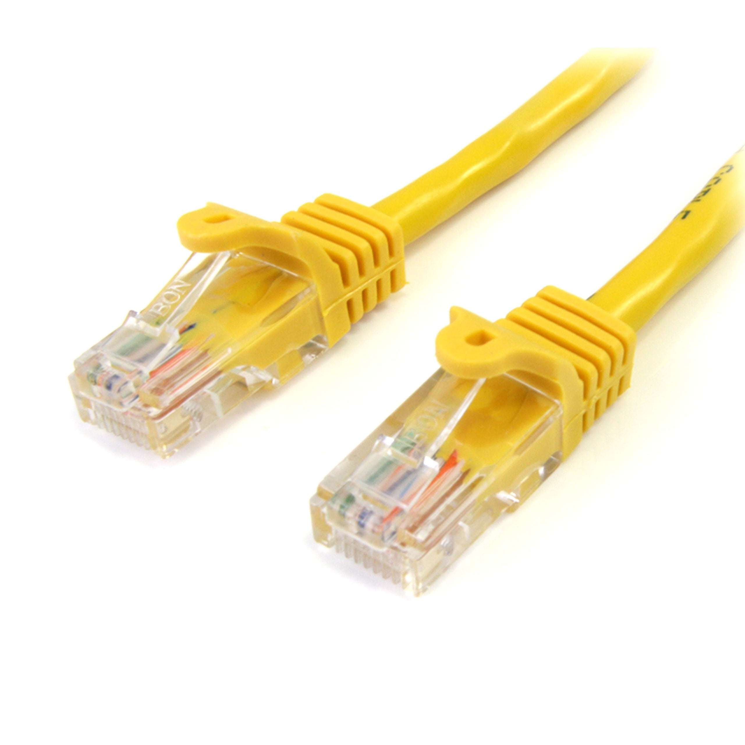 Startech.Com Cat5E Ethernet Cable   15 Ft   Yellow  Patch Cable   Snagless Cat5E Cable   Network Cable   Ethernet Cord   Cat 5E