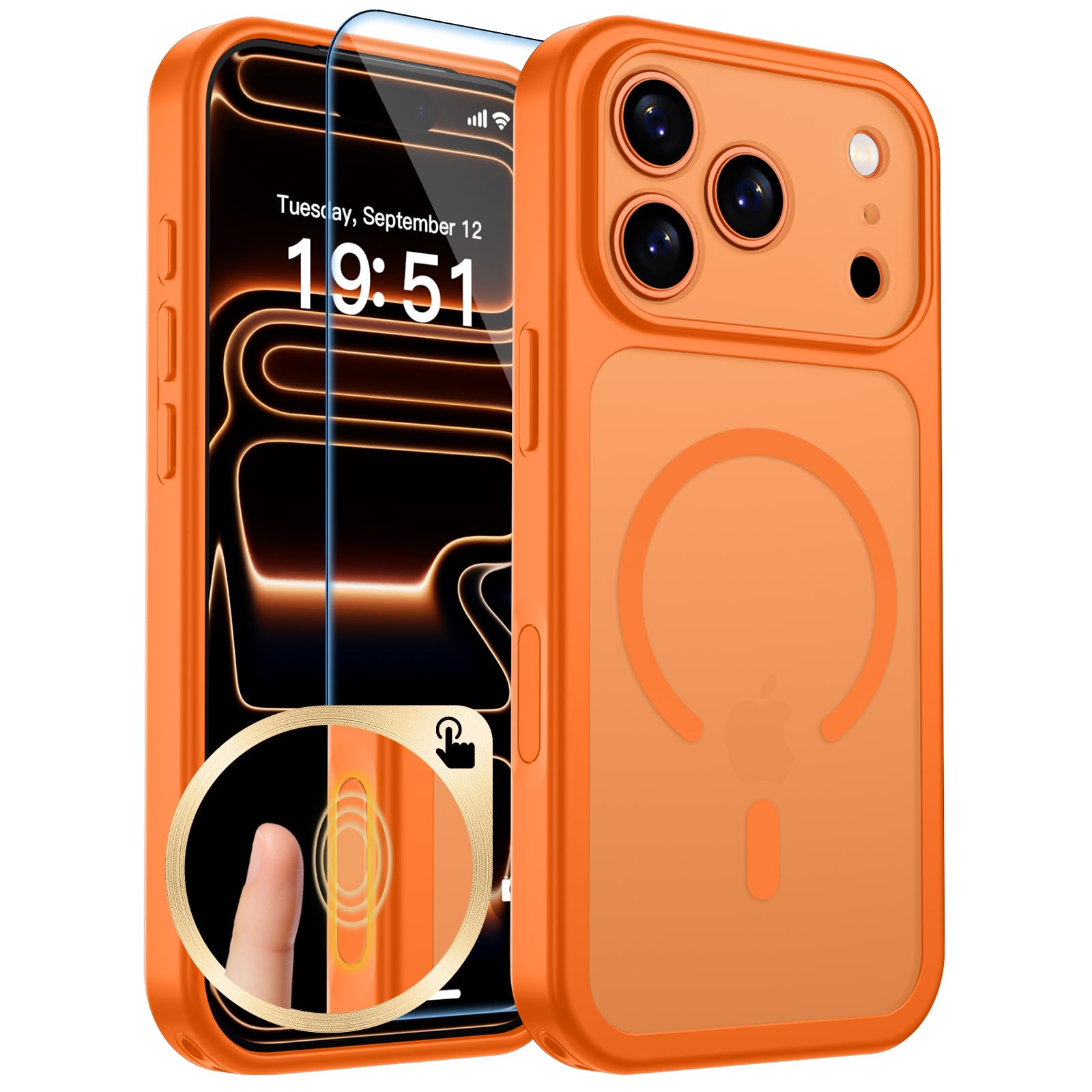 zapica Magnetic for iPhone 17 Pro Max Case, Upgraded [Camera Control Button] [Full Camera Protection] [with 1 Screen Protector] 