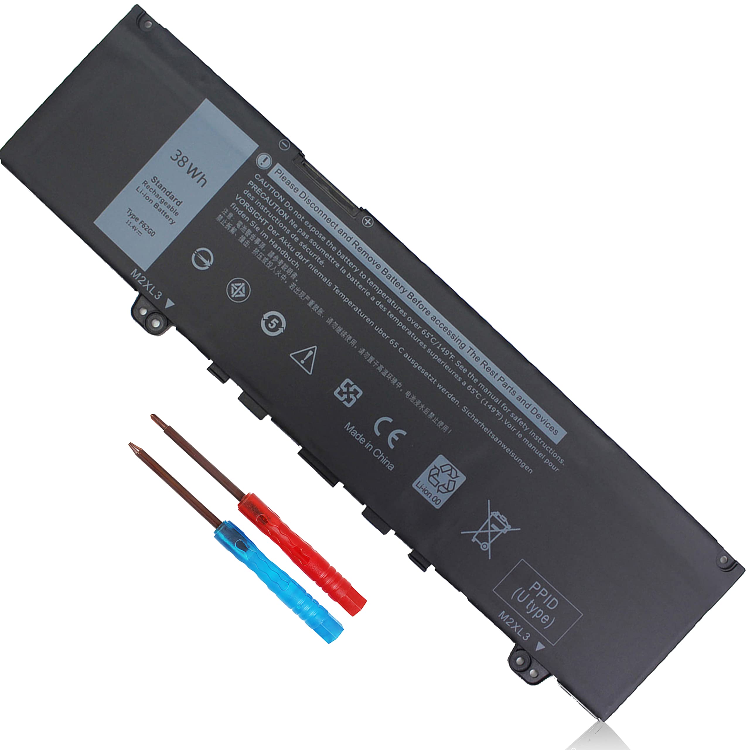 38Wh F62G0 Battery For Dell Inspiron 13 7000 7373 7386 7370 39Dy5 2 In 1 7380 5370 P83G P83G001 P91G P87G P91G001 P83G002 P87G00