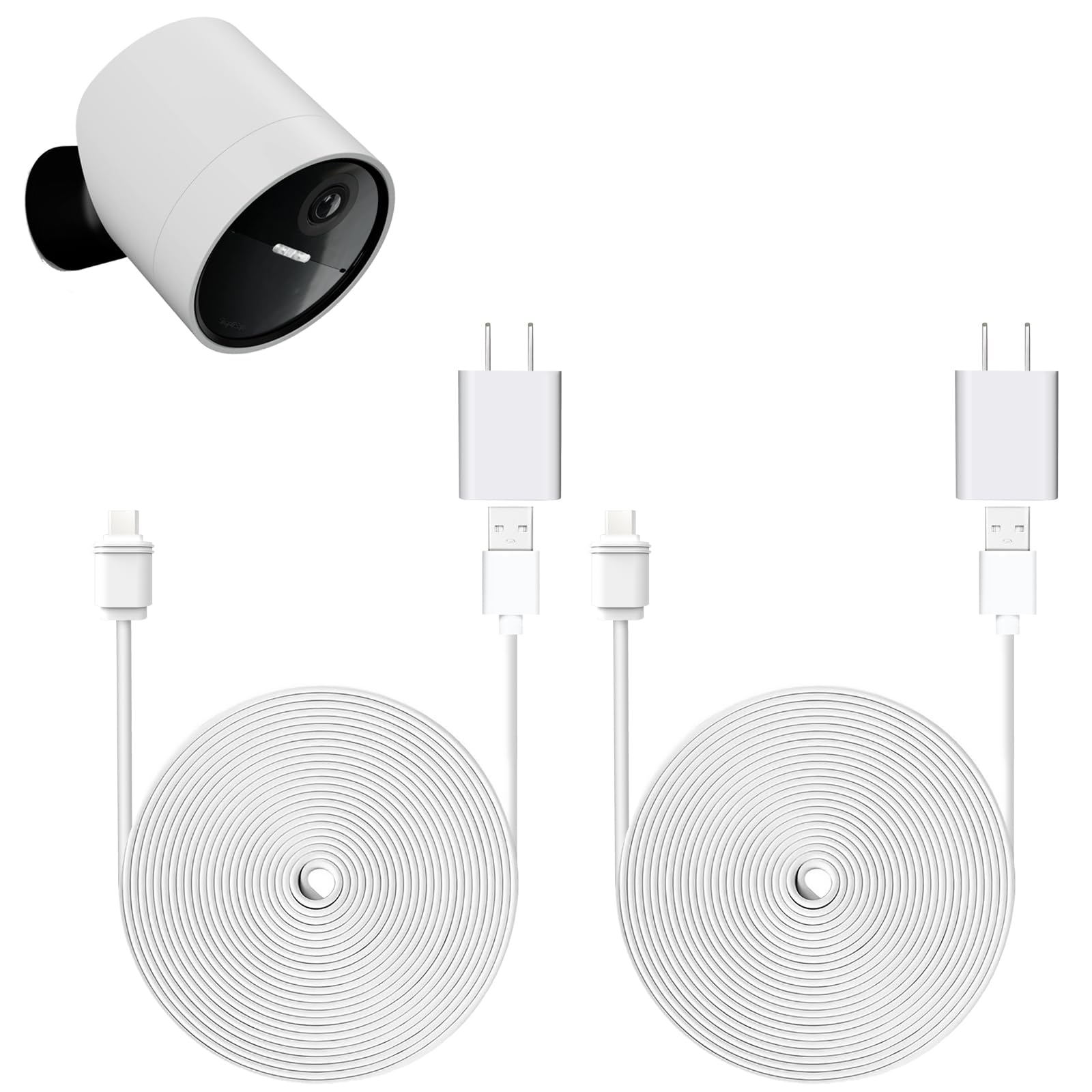 25Ft/7.6M Weatherproof Outdoor Charging Cable For Simplisafe Outdoor Security Camera Only (2)