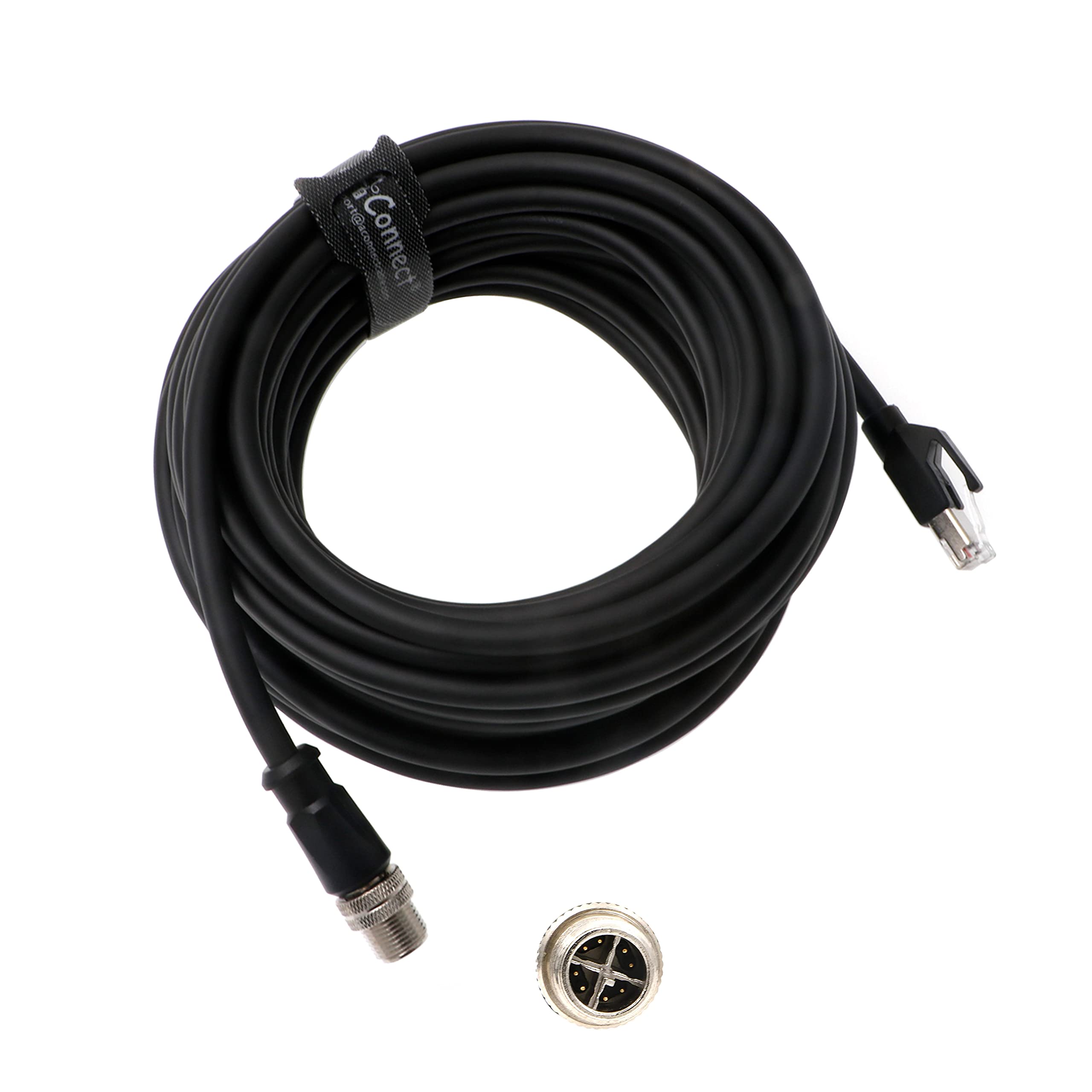 Aconnect M12 Rj45 X Code Ethernet Cable For Cognex Industrial Camera Waterproof Shielded Cable M12 8 Pin X Code Male To Rj45 Cat