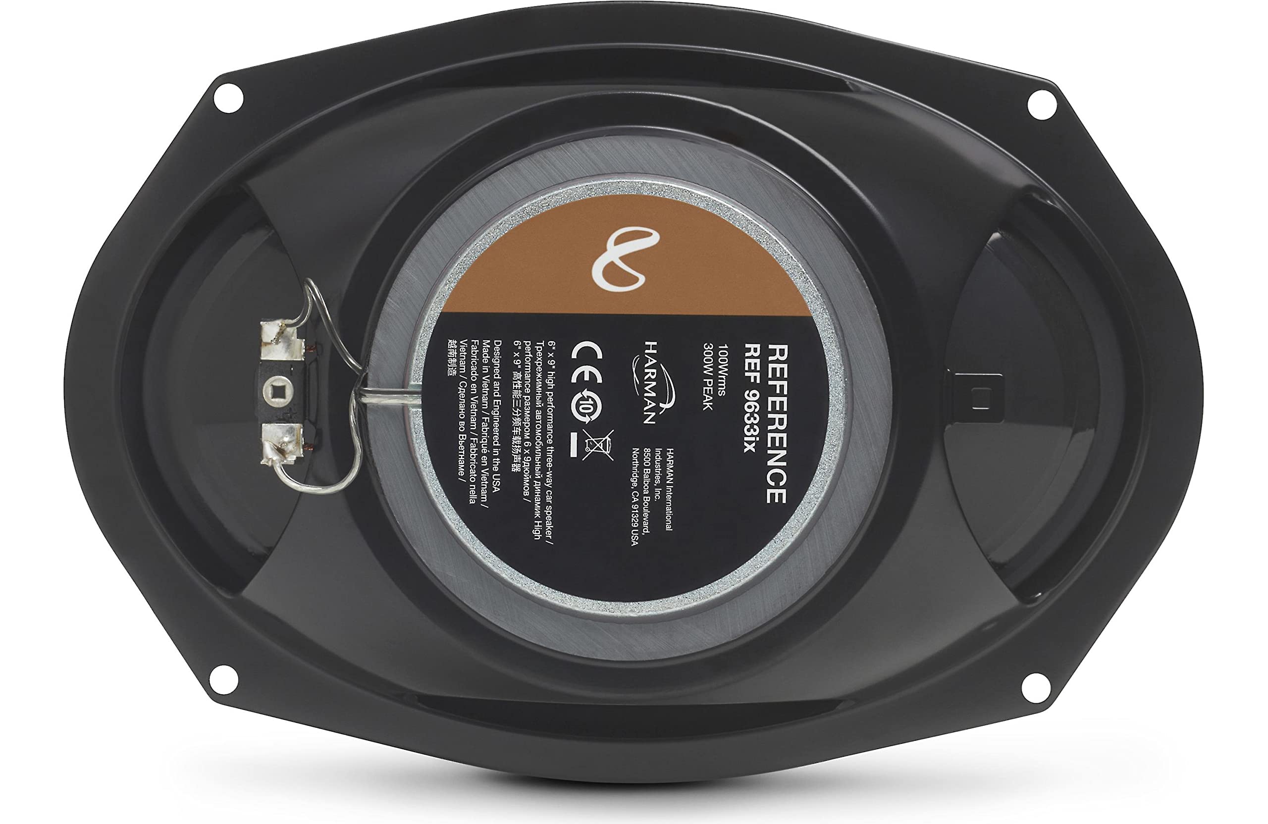 Infinity Ref-9623Ix 300W Max 6 X 9 3-Way Car Audio Speaker With Edge-Driven, Textile Tweeters