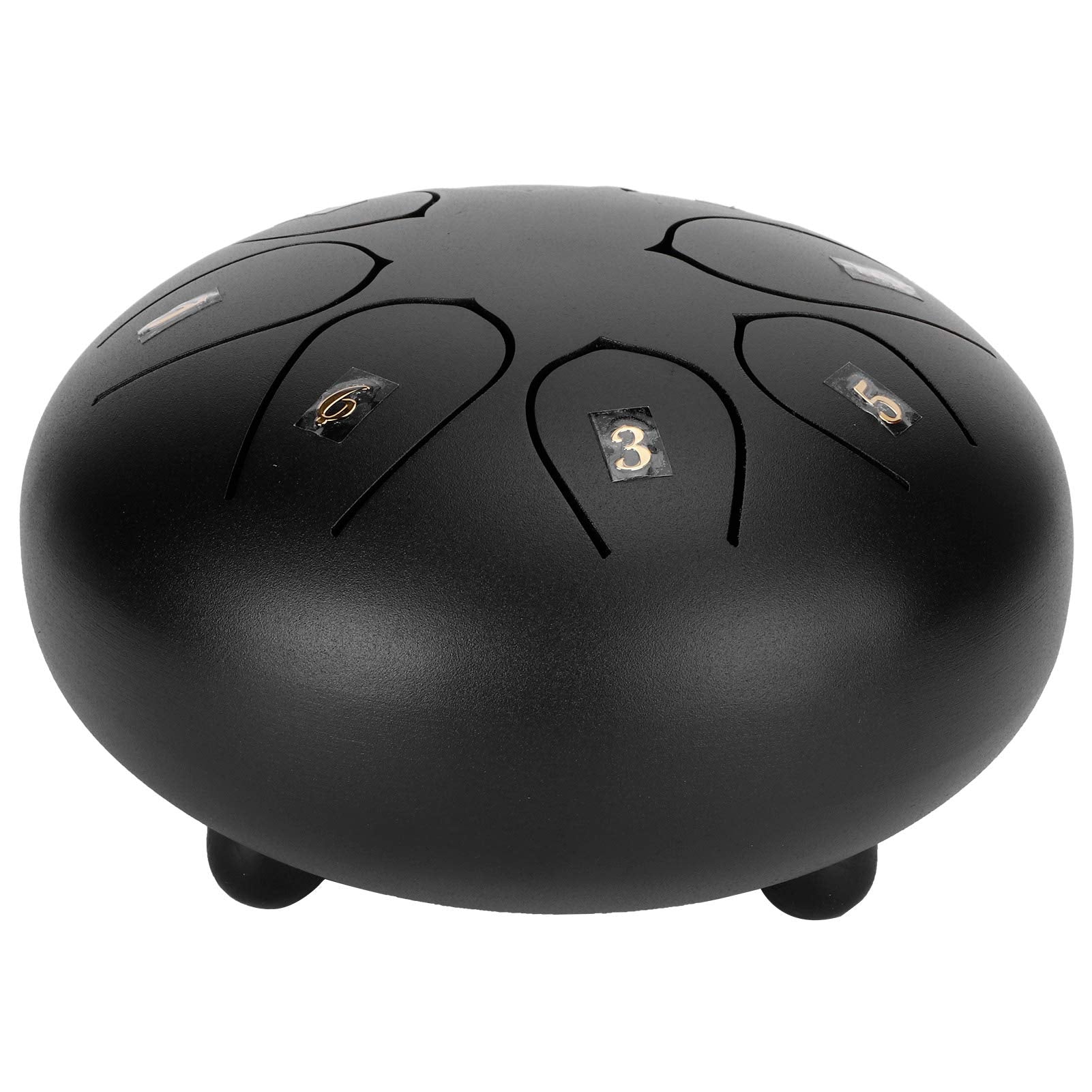 Hand Drum, Hand Pan Drum, 8Tones Practical Ethereal Elegant for Home School(Black)