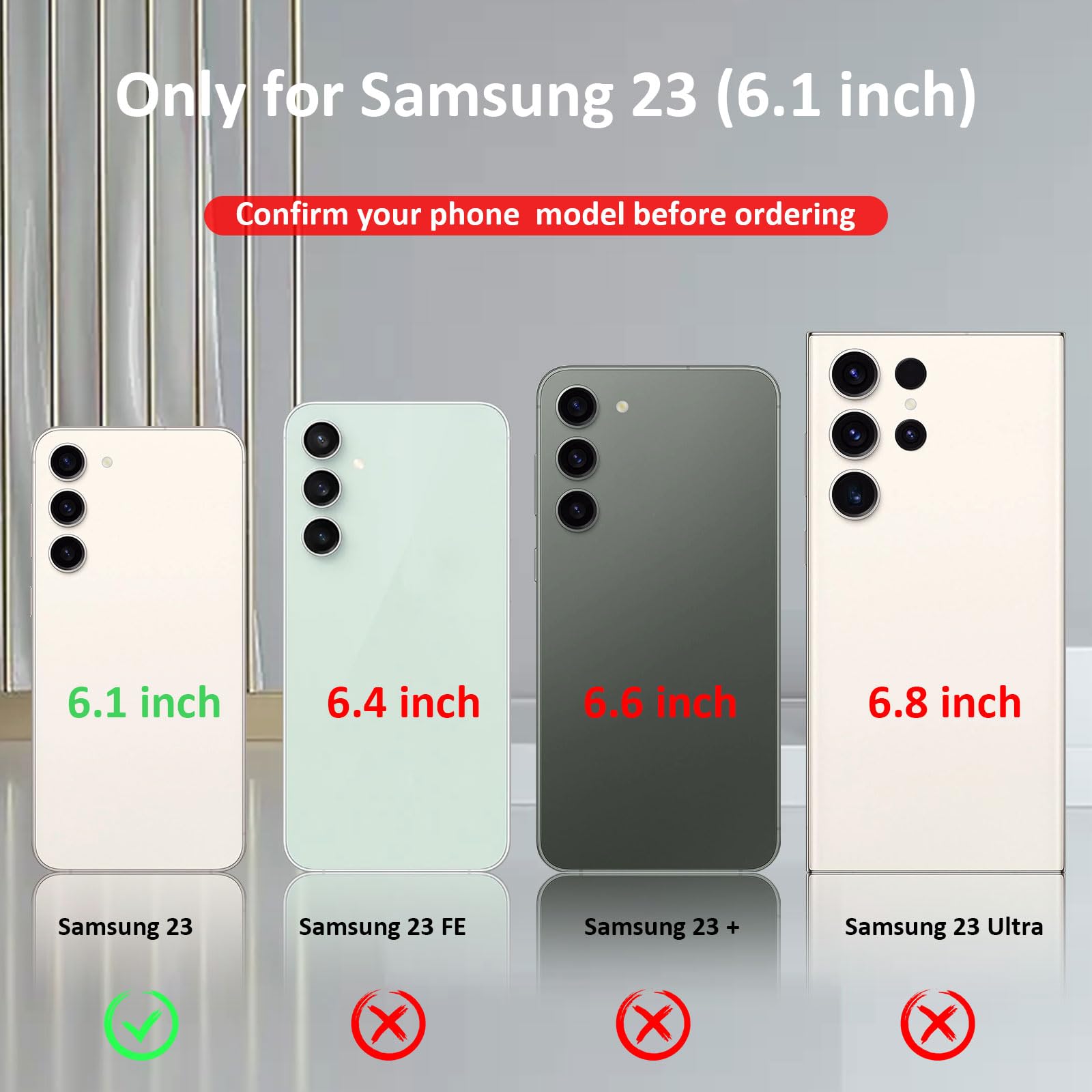 Addit Phone Case For Samsung S23 Case Samsung Galaxy S23 Phone Case, Military Grade, Heavy Duty, With Ring Holder Stand, Support