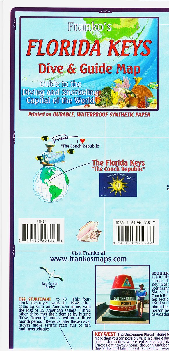 Franko Maps Florida Keys Scuba Diving Guide and Dive