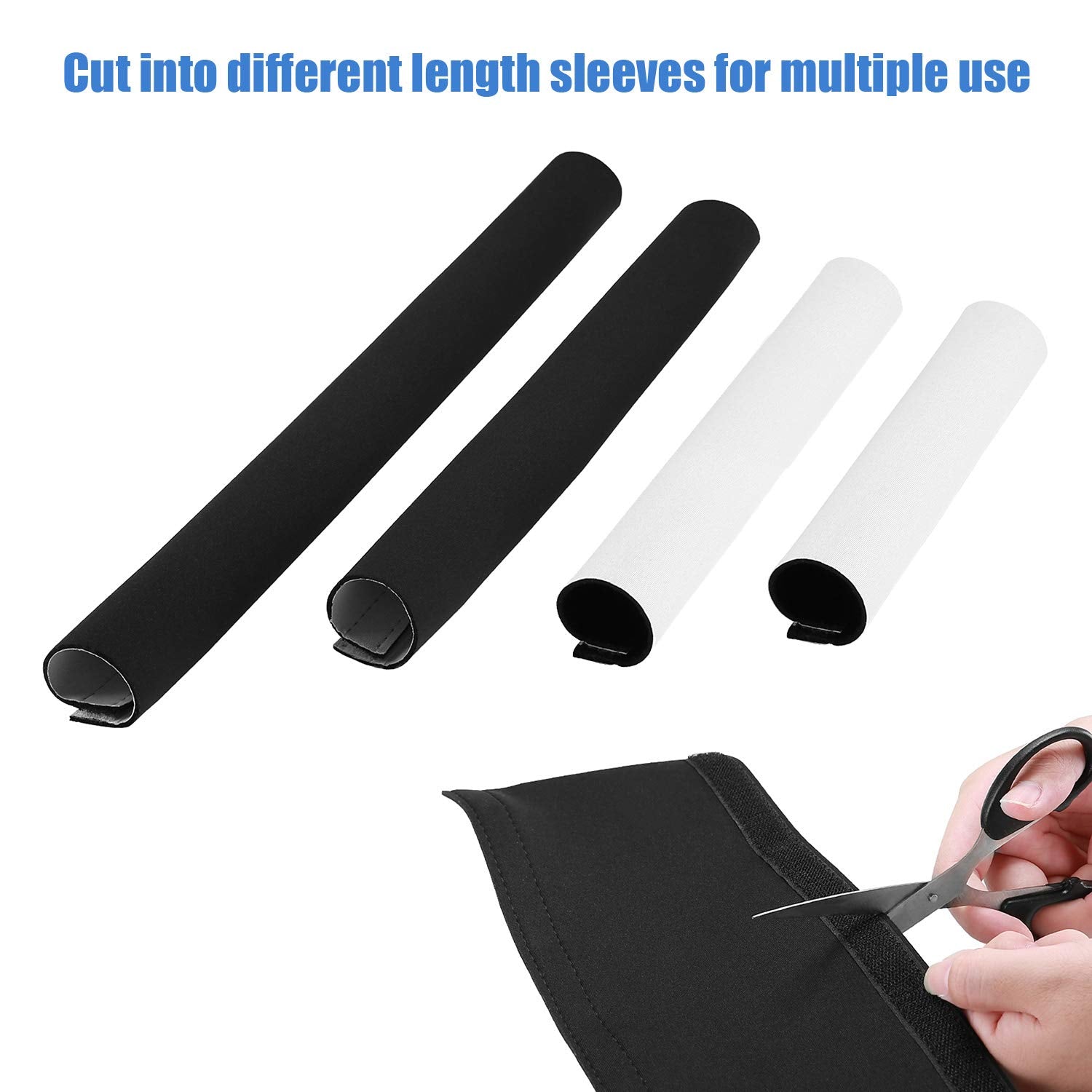 Joto 2 Pack Cable Management Sleeve, 130 Cord Organizer System With Hook&Loop For Tv Computer Office Home Entertainment, Flexibl