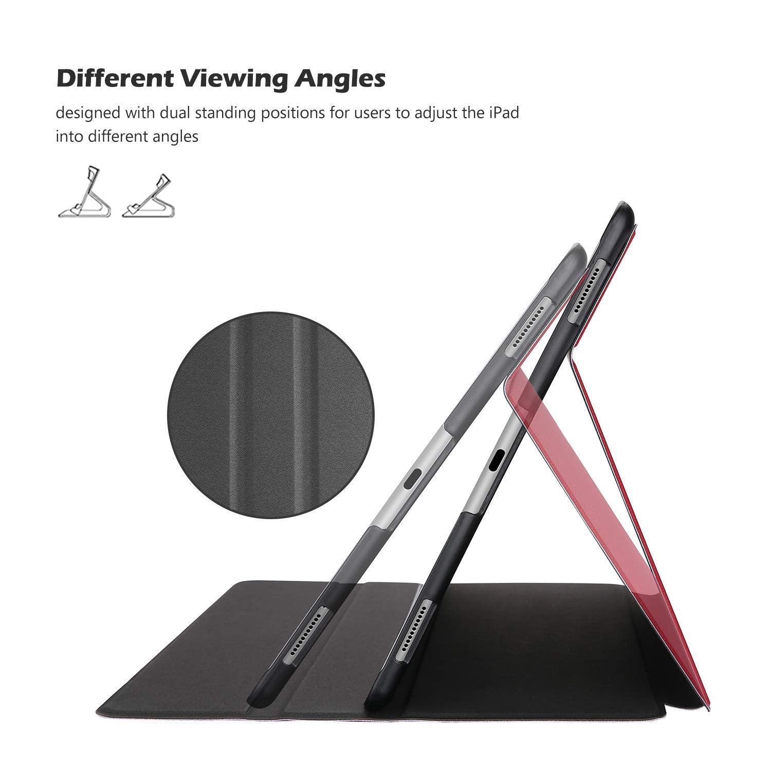 Procase Cover For Ipad Pro 12.9 2017/2015 (Old Model, 2Nd & 1St Gen), Slim Stand Protective Folio Case Smart Cover For Ipad Pro 12.9 Inch 2Nd Gen 2017 / Ipad Pro 12.9 Inch 1St Gen 2015  Red