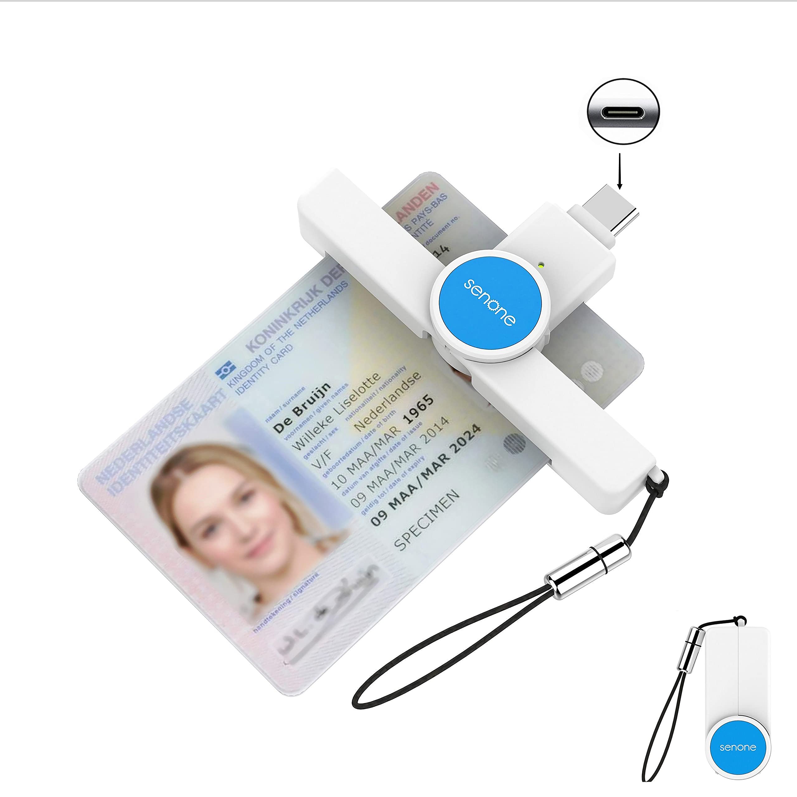 Cac Reader Dod Military Usb C Common Access Smart Card Reader Compatible With Windows, Mac Os And Linux (Mini Fold And Protable 