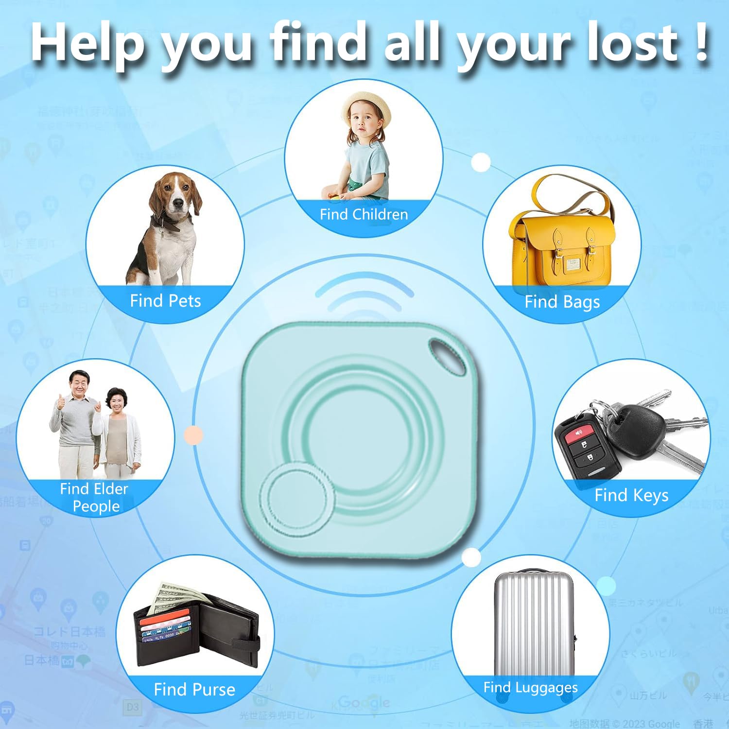Item Finders Key Locator Works With Find My, Luggage Key Wallet Tracker Bluetooth Item Tracker Key Finder Locator With Sound Ite