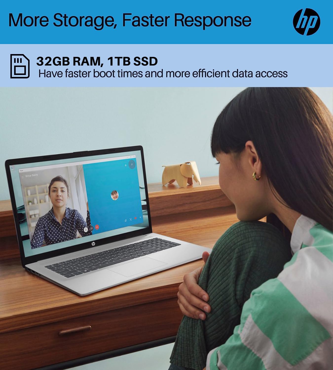 Hp 17.3 Flagship Fhd Business Laptop, 12Th Gen Intel I3 1215U Processor, 32Gb Ram, 1Tb Ssd, Uhd Graphics, Webcam, Anti-Glare, Hd