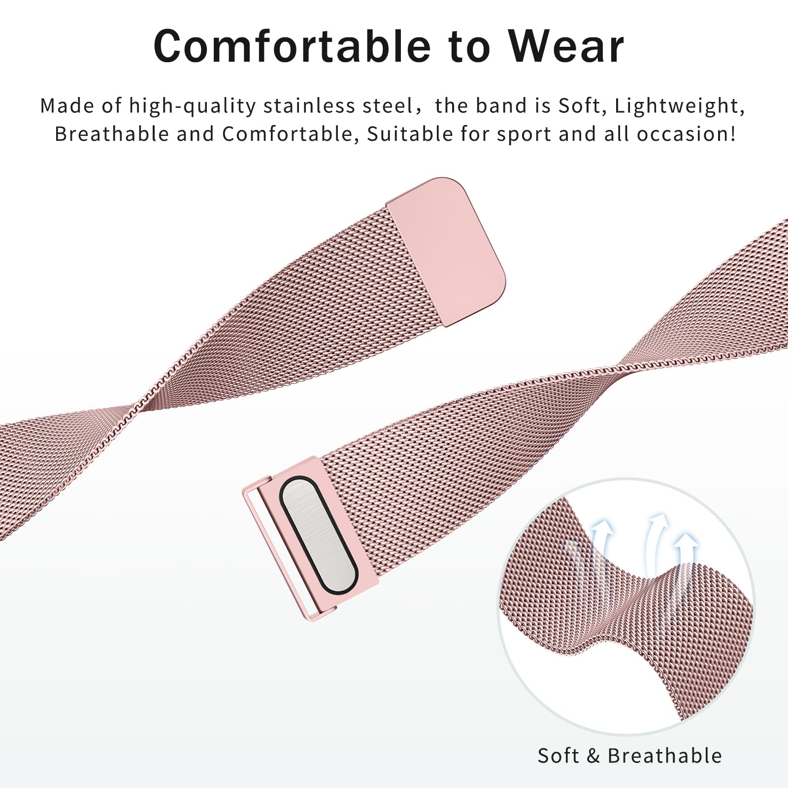 Metal Bands For Tensky/Quican/Fitpolo/Aeac Id208 Plus Smart Watch Bands, 22Mm Stainless Steel Metal Bands For Id208 Plus Smart W