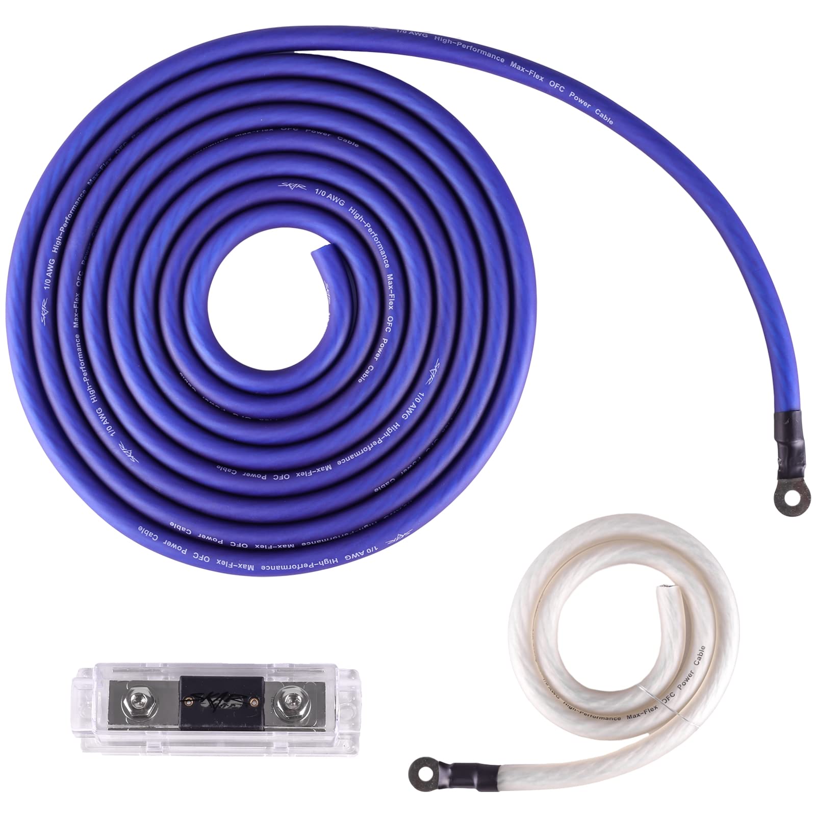 Skar Audio 1/0 Gauge Ofc Complete Amplifier Installation Wiring Kit, Skar0Anl Ofc