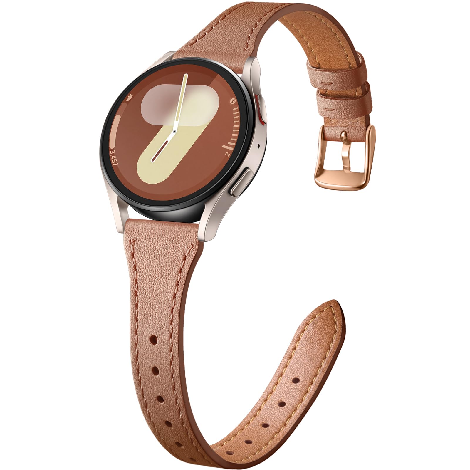 Geak Slim Leather Bands Compatible With Samsung Galaxy Watch 7 Band/Watch Fe 6 5 4 40Mm 44Mm/Watch 5 Pro Band 45Mm/Watch 6 4 Cla