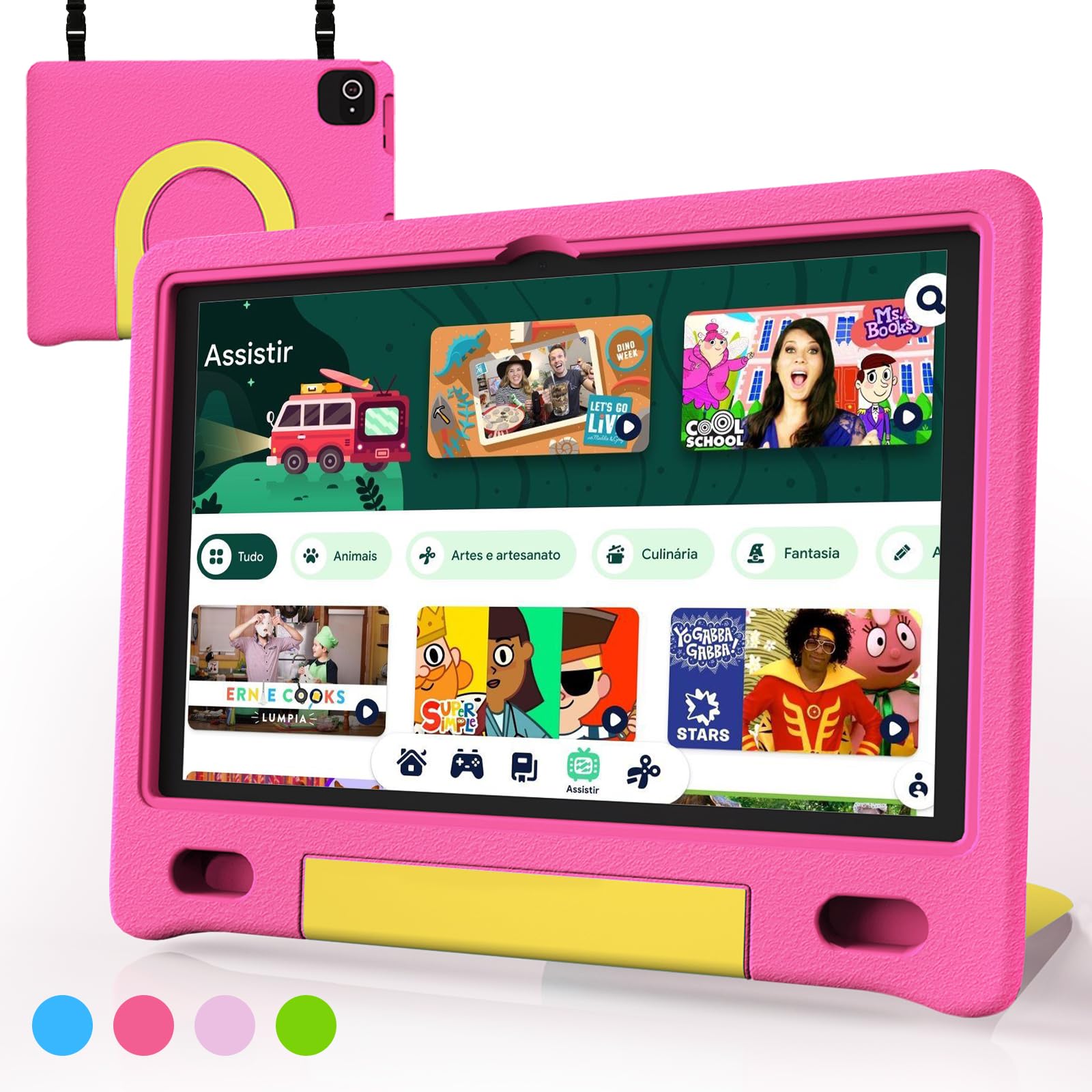 VNEIMQN Kids Tablet, 10.1 Inch Tablet for Kids, Android 14, 64GB, Octa-Core CPU, WiFi, Big Battery, Kids Conten, Parental Contro