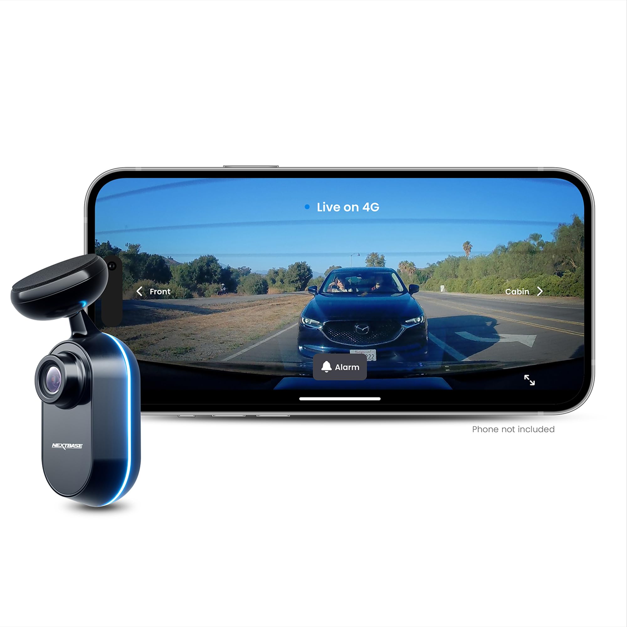 NEXTBASE iQ Rear Window Dash Camera, Rear View Dash Cam, Rear Camera Only, 1440p Rear Car Cam with Smart Sense Parking, Guardian