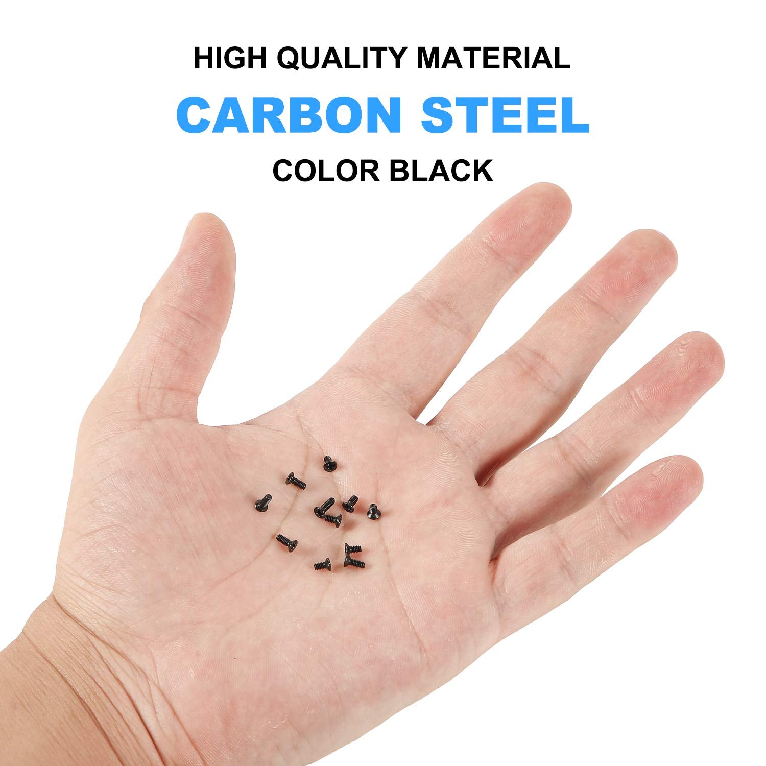 Meiyyj 500Pcs M2 M2.5 M3 Laptop Notebook Computer Replacement Screws Kit, Pc Flat Head Phillips Screw Assortments, Countersunk S