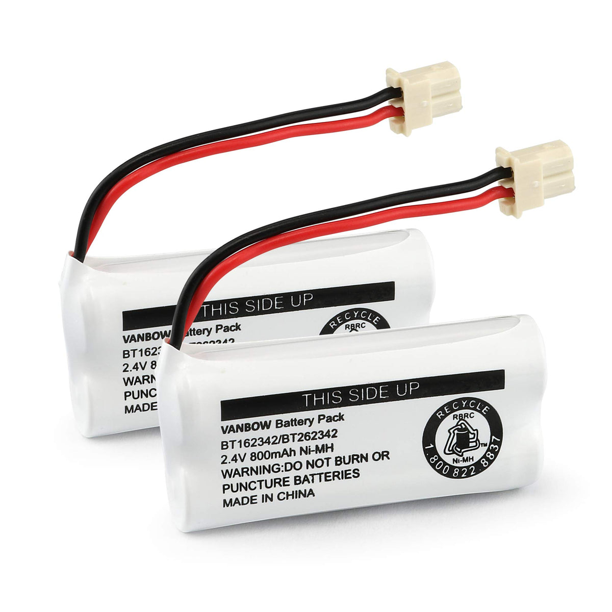Vanbow Bt162342 Bt262342 2.4V 800Mah Ni Mh Phone Batteries Compatible With Bt183342 Bt283342 For Vtech Cs6719 Cs6409 Cs6419 Cs64