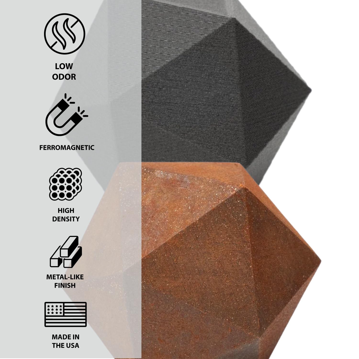 Protopasta Ferromagnetic Iron Pla 3D Printer Filament | Protoplant Metal Filled Pla Plastic Printer Filament With 45% Metal | Pa