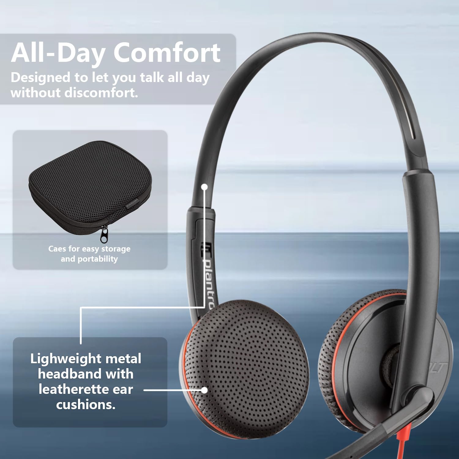 Hp Poly Blackwire C3225 Stereo Headset With Usb-C & 3.5Mm Connection, Noise Cancelling, Soundguard And Flexible Microphone Arm,
