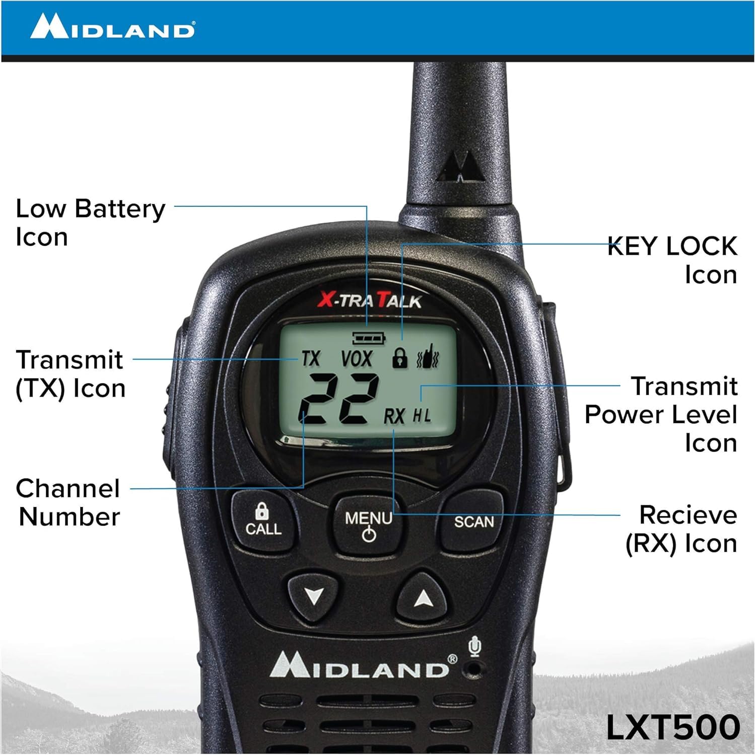 Midland Lxt500Vp3 Frs Two Way Radios   4 Pack Bundle W/Chargers