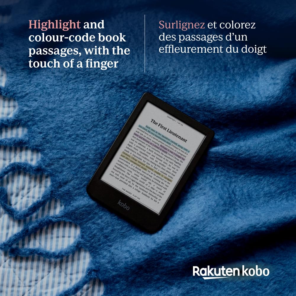 Kobo Clara Colour | Ereader | 6    Glare Free Colour E Ink Display | Dark Mode Option | Waterproof | Audiobooks | 16Gb Of Storag