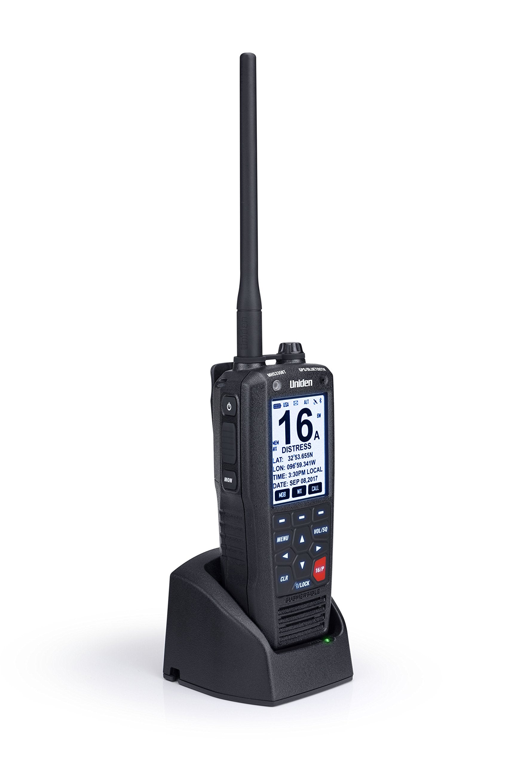 Uniden Mhs335Bt 6W Class D Floating Handheld Vhf Marine Radio With Bluetooth, Text Message Directly To Other Vhf Text Message Ca