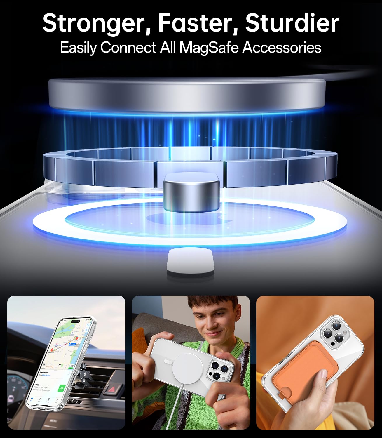 Meifigno Magnetic Case For Iphone 16 Pro Max 6.9, Compatible With Magsafe, Military Grade Protection, Anti Yellowing, Shockproof