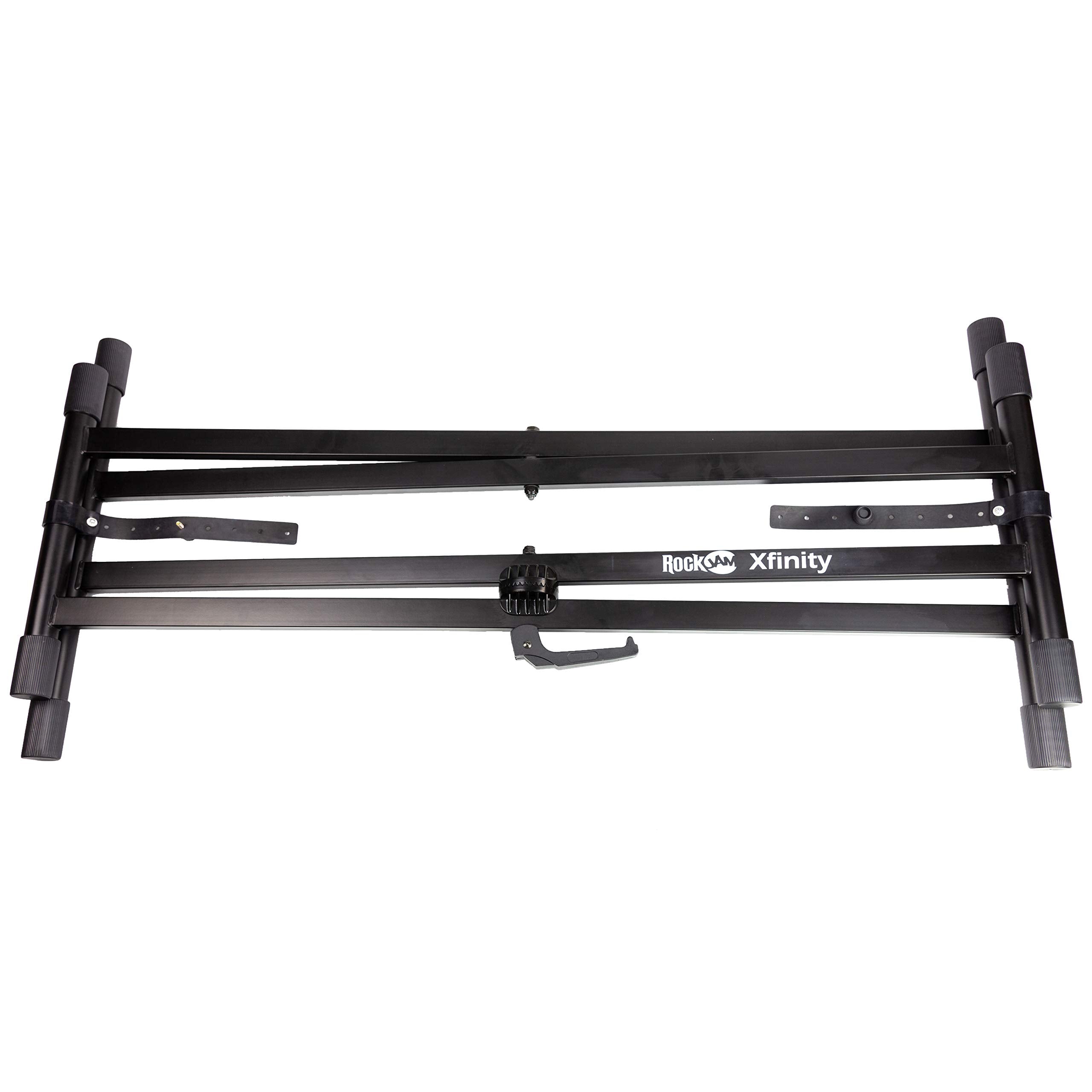 Rockjam Xfinity Heavy Duty, Double X, Pre Assembled, Infinitely Adjustable Piano Keyboard Stand With Locking Straps