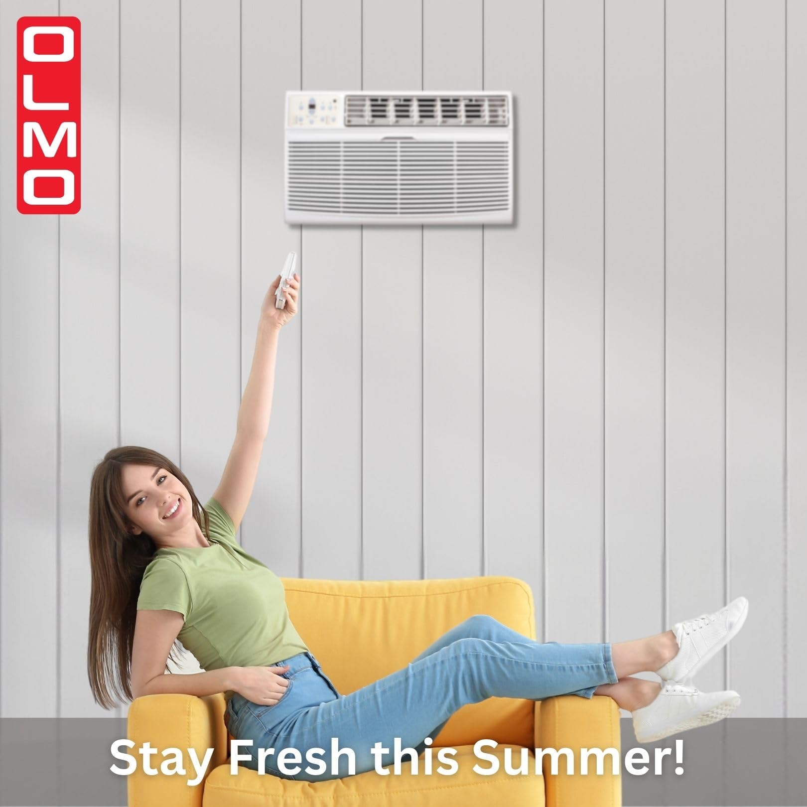Olmo 12,000 Btu 115V Through-The-Wall Air Conditioner - Cooling Only - Includes Wall Sleeve, Remote Control & Built-In Wireless