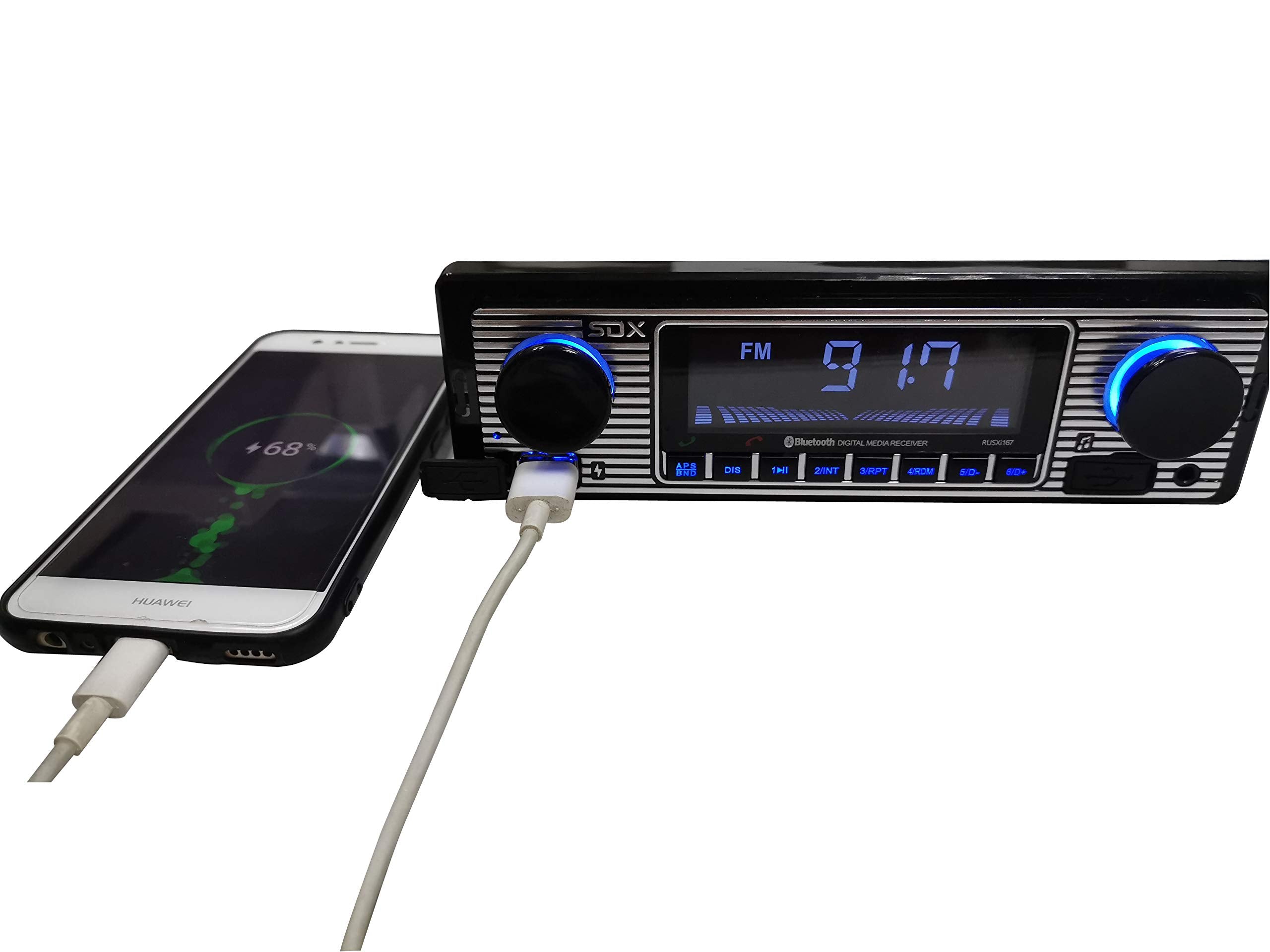 Sdx Audio Bluetooth Radio Receiver, Mp3 Player With Usb Charger, Mp3/Usb, Aux-In, Built-In Microphone Hands-Free, Multi Color Il