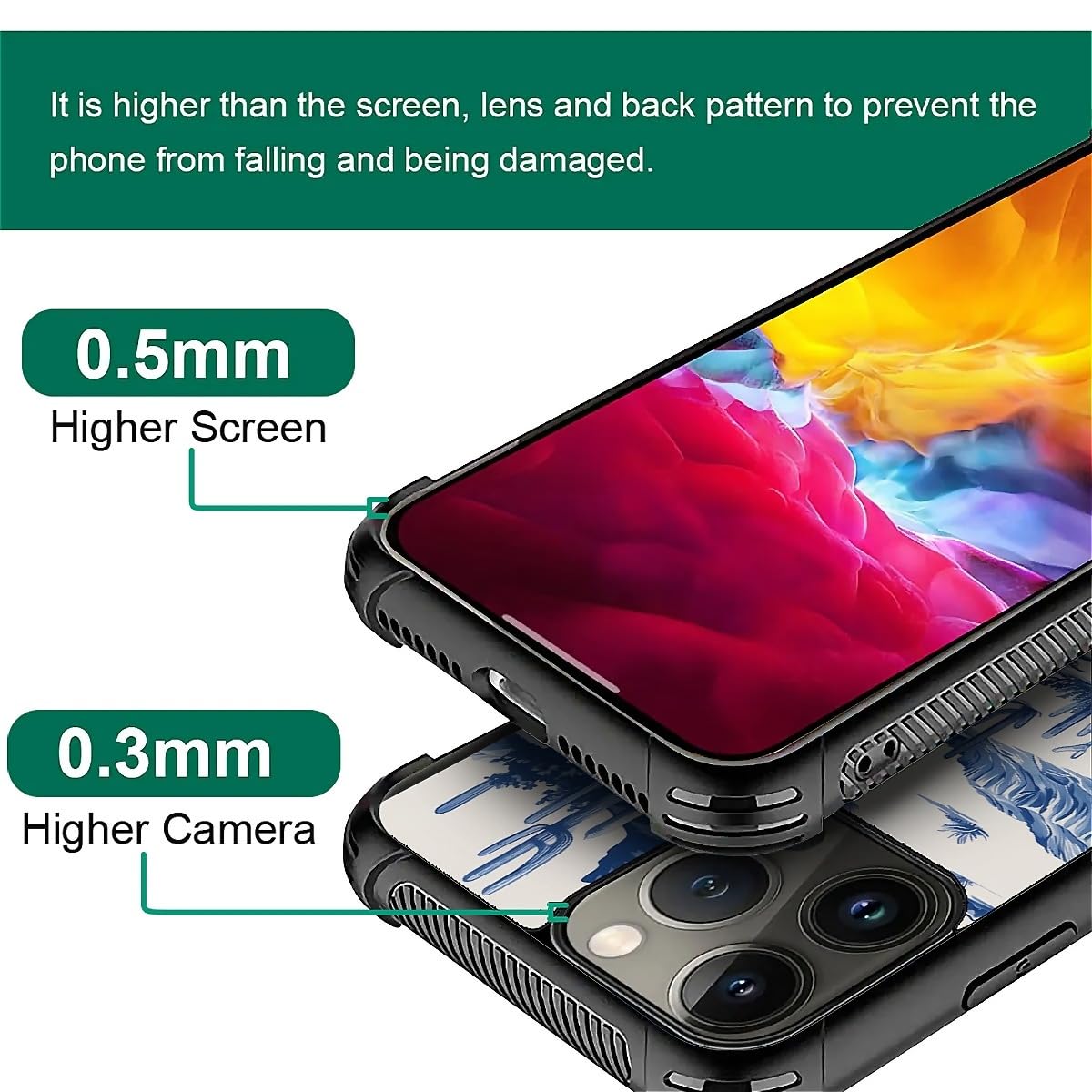 Fkbrcl4U For Iphone 15 Pro Case,Graphic Design For Girl Boy Soft Silicone Hard Acrylic Shock Protection Designed For Iphone 15 P