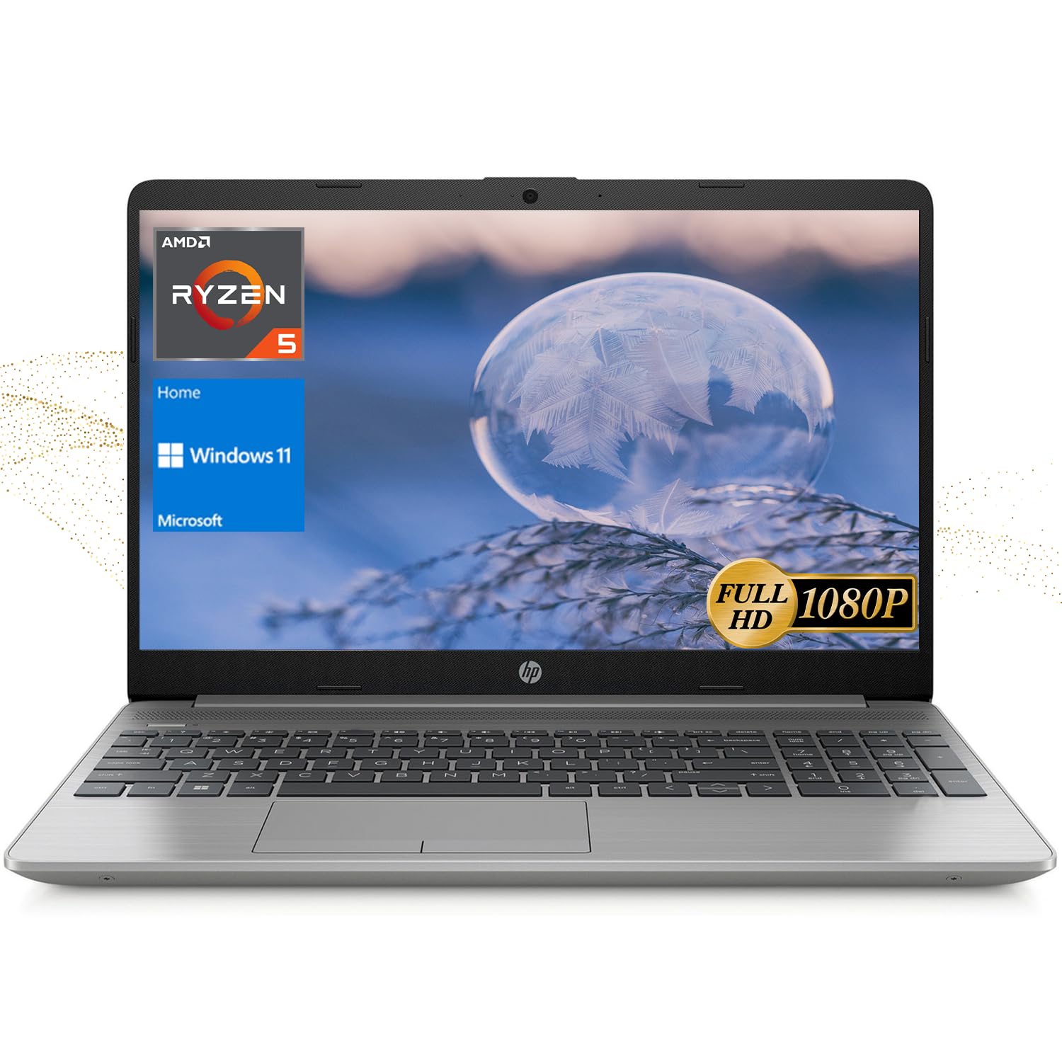 Hp Essential 255 G8 Laptop, 15.6'' Fhd Display, Amd Ryzen 5 5500U, 8Gb Ram, 512Gb Pcie Ssd, Webcam, Sd Card Reader, Hdmi, Wi Fi