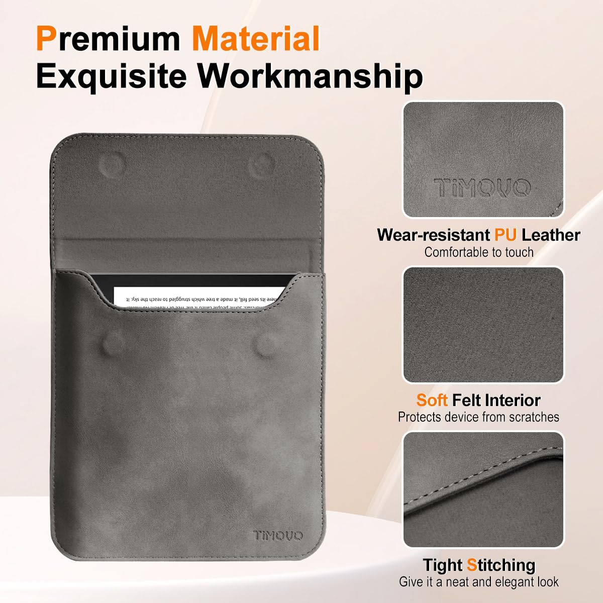 Timovo 7 Inch Sleeve For Kindle Oasis, Protective Insert Sleeve Case Cover Bag For Kindle Oasis 10Th Generation 2019 / 9Th Gener