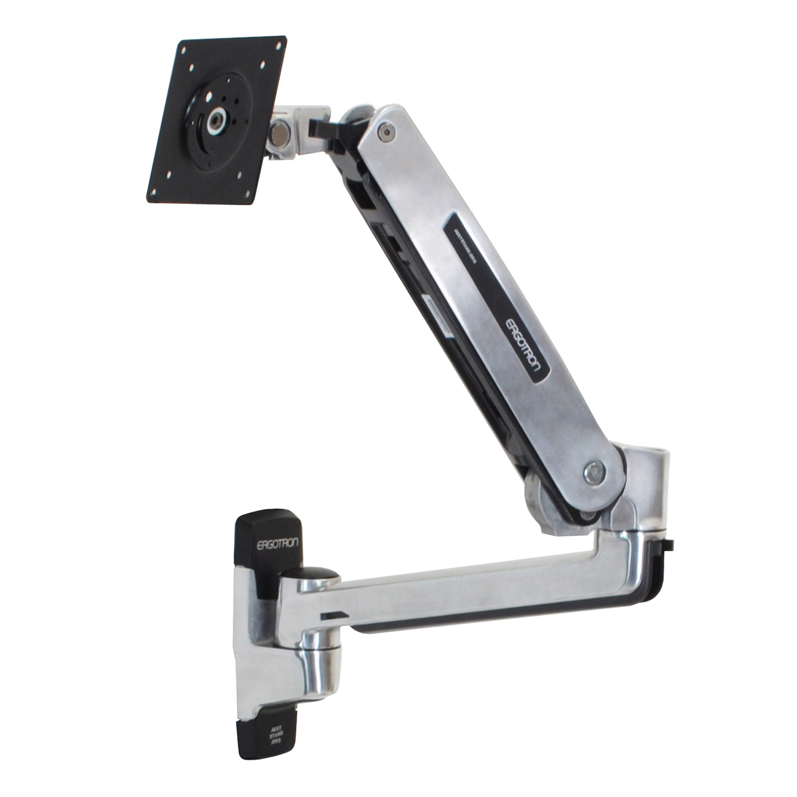 Ergotron � LX Sit Stand Single Monitor Arm, VESA Wall Mount � for Monitors Up to 42 Inches, 7 to 25 lbs � Polished Aluminum