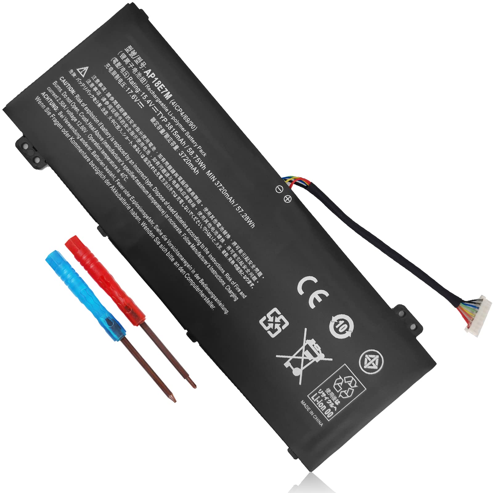 Ap18E7M Ap18E8M Battery For Acer Predator Helios 300 Ph315 52 Ph315 53 Ph317 53 Predator Triton 300 Pt315 51 Nitro 5 An517 52 An