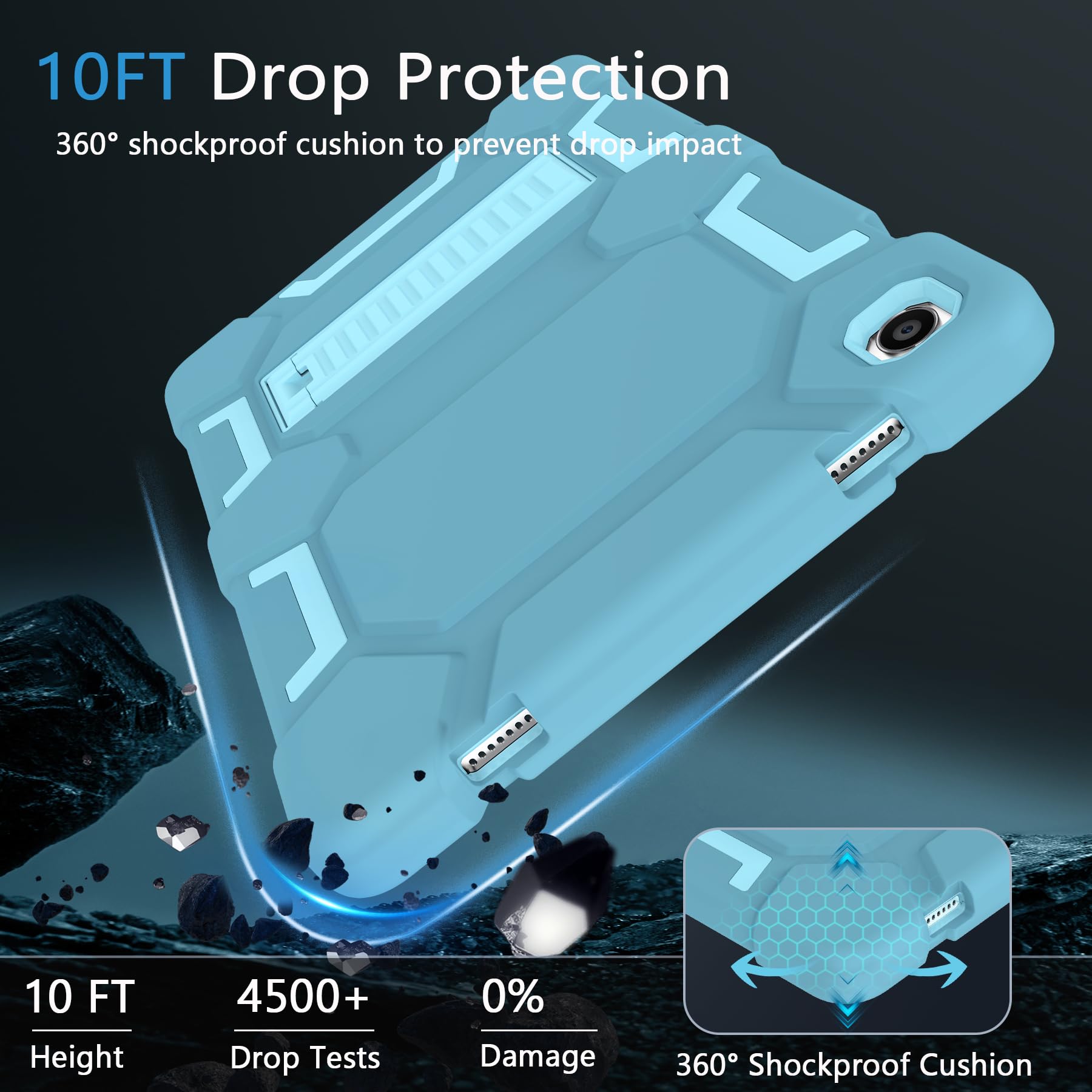 Ccmao Case For Samsung Galaxy Tab A9+ 10.9   (Sm X210/X216/X218), Heavy Duty Shockproof Hard Hybrid Three Layer Protective Cover