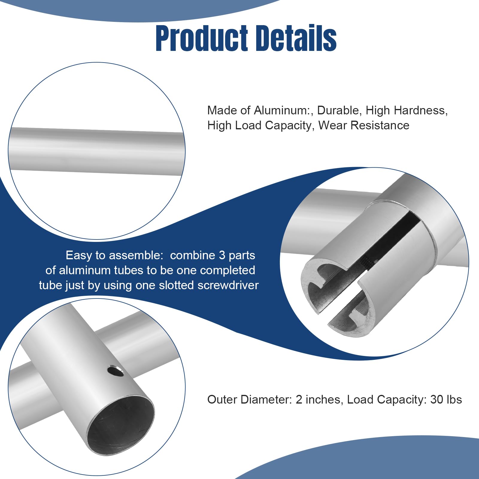 Fotoconic 118' / 3M Metal Tube Crossbar For Electric Motorized, Manual Studio Roller Background Support System