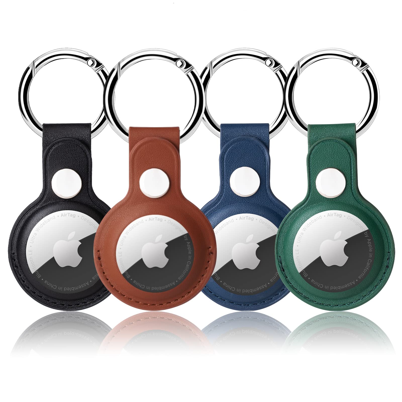 4 Pack Airtag Holder, Airtag Keychain For Apple Air Tag, Air Tag Holder Protective Tracker Cover For Backpacks, Keys, Bags, Pets