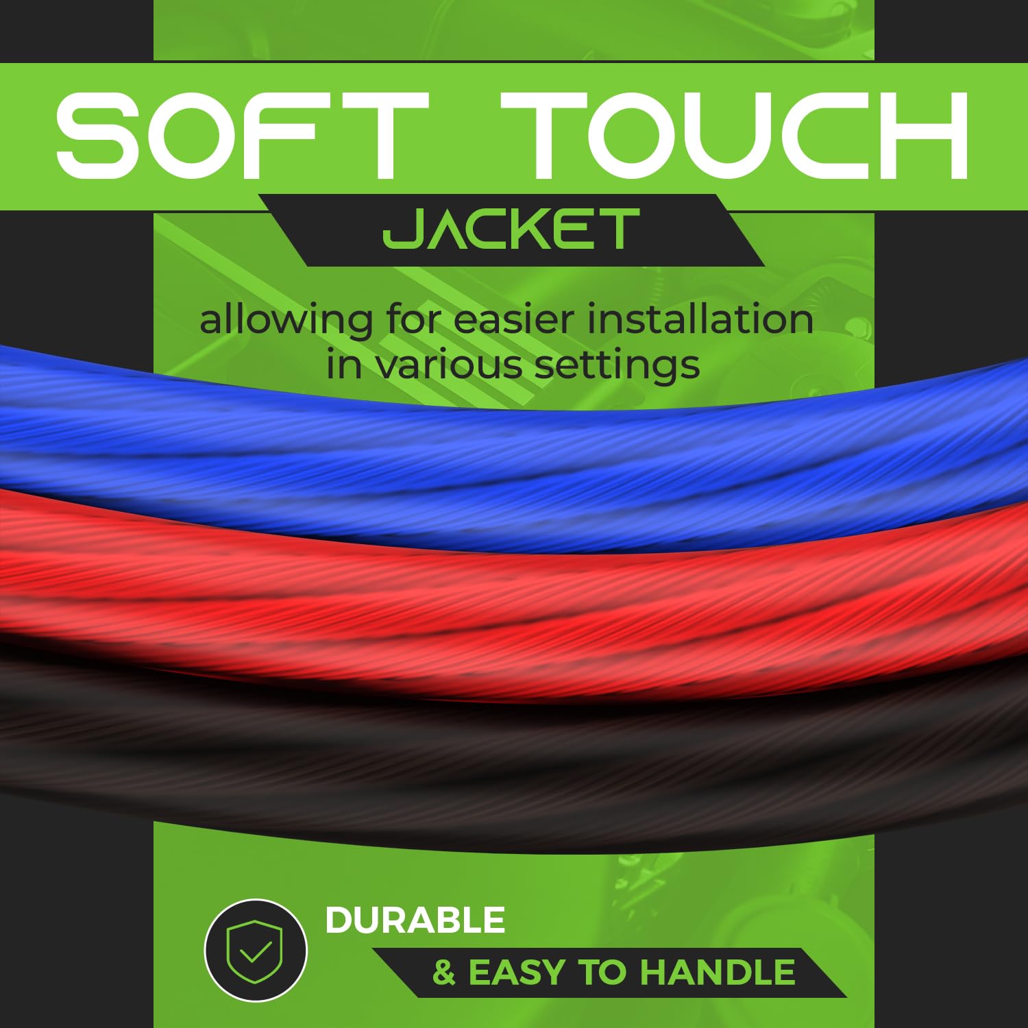 Gearit 1/0 Gauge Wire (25Ft   Blue Translucent) Copper Clad Aluminum Cca   Primary Automotive Wire Power/Ground, Battery Cable,