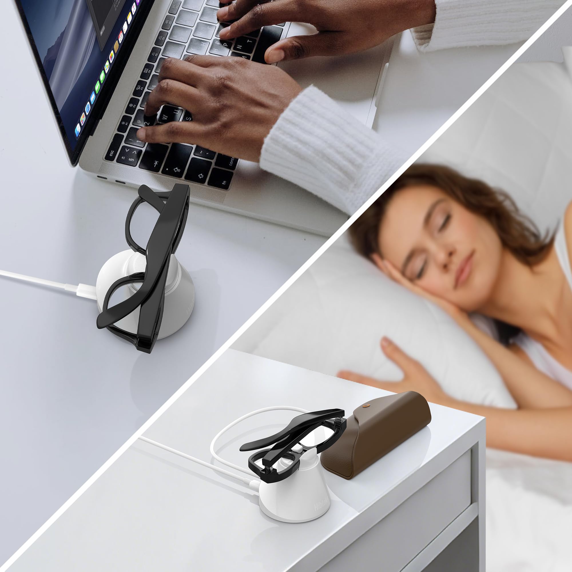 Rcstyle Hibloks Magnetic Charging Station For Ray-Ban Meta Wayfarer/Skyler Accessories, Fast Charging Dock With Led Indicator Fo