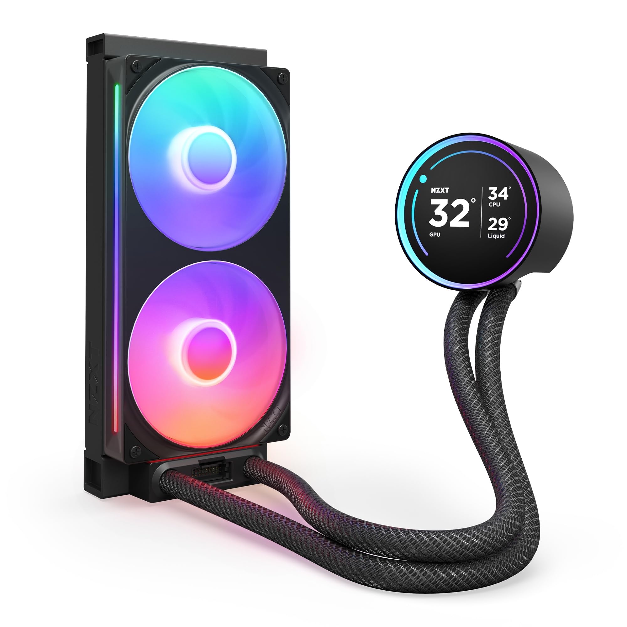 Nzxt Kraken Elite 240 Rgb 2024   Aio Cpu Liquid Cooler   240Mm Radiator   F240 Rgb Core Fan   Customizable 2.72'' Ips Lcd   Nzxt