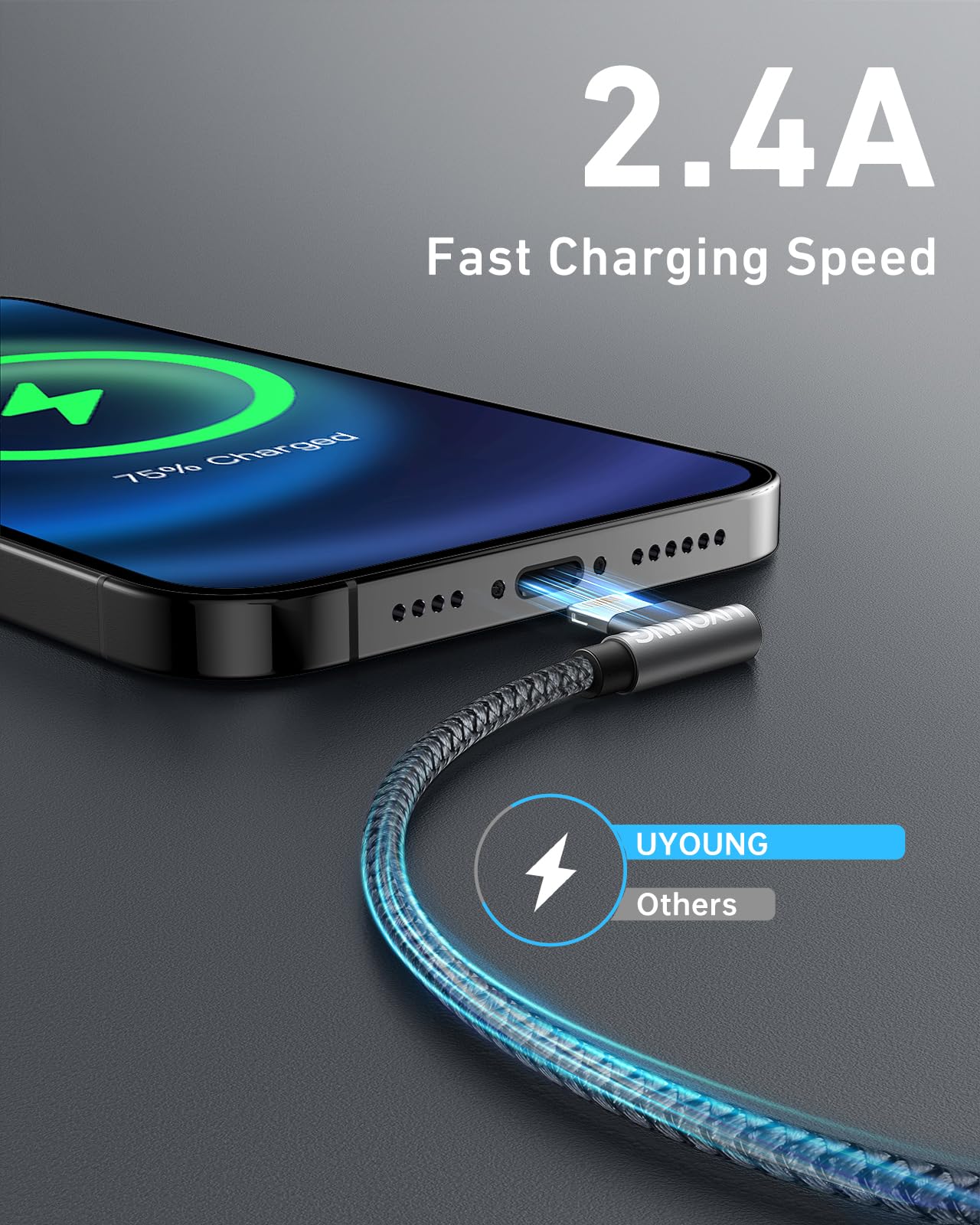 90 Degree Iphone Charging Cable 10 Ft Iphone Charger 2 Pack Usb To Lightning Cable Extra Long Apple Charging Cord Compatible For