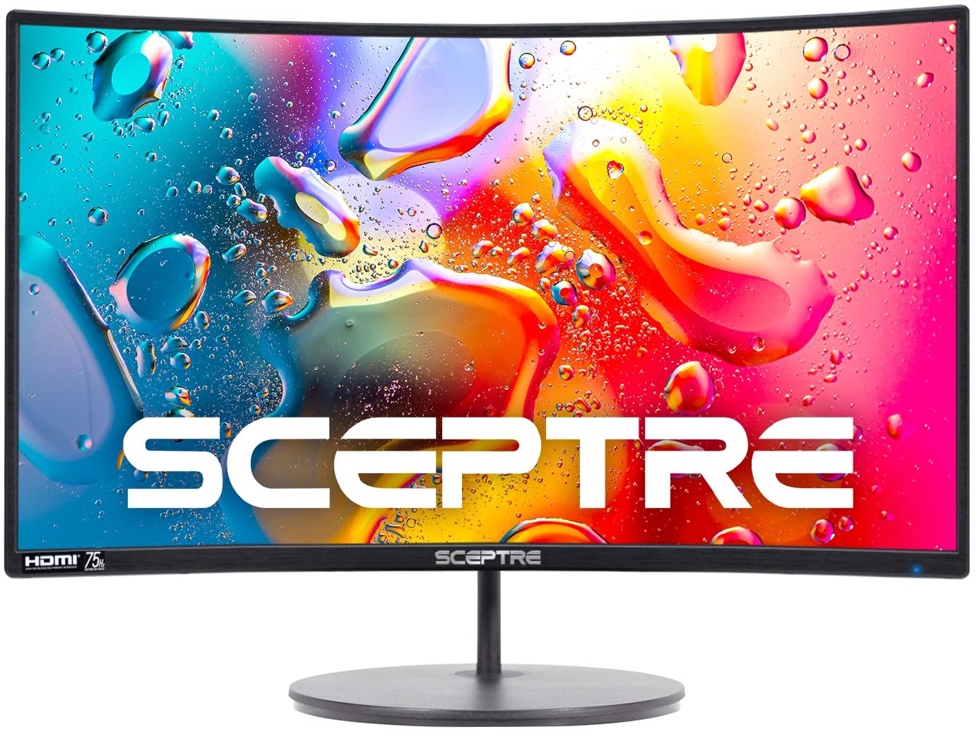 Sceptre 24-Inch Curved Gaming Monitor 1080p, R1500, 98% sRGB, Metal Black, HDMI x2, VGA, Built-in Speakers, VESA