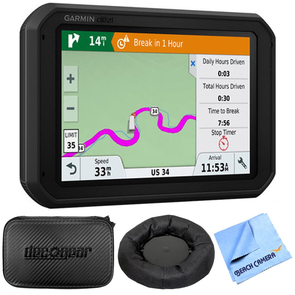 Garmin Dezl 780 Lmt-S 7 Gps Truck Navigator (010-01855-00) With Accessories Bundle Includes, Universal Gps Navigation Dash-Mount